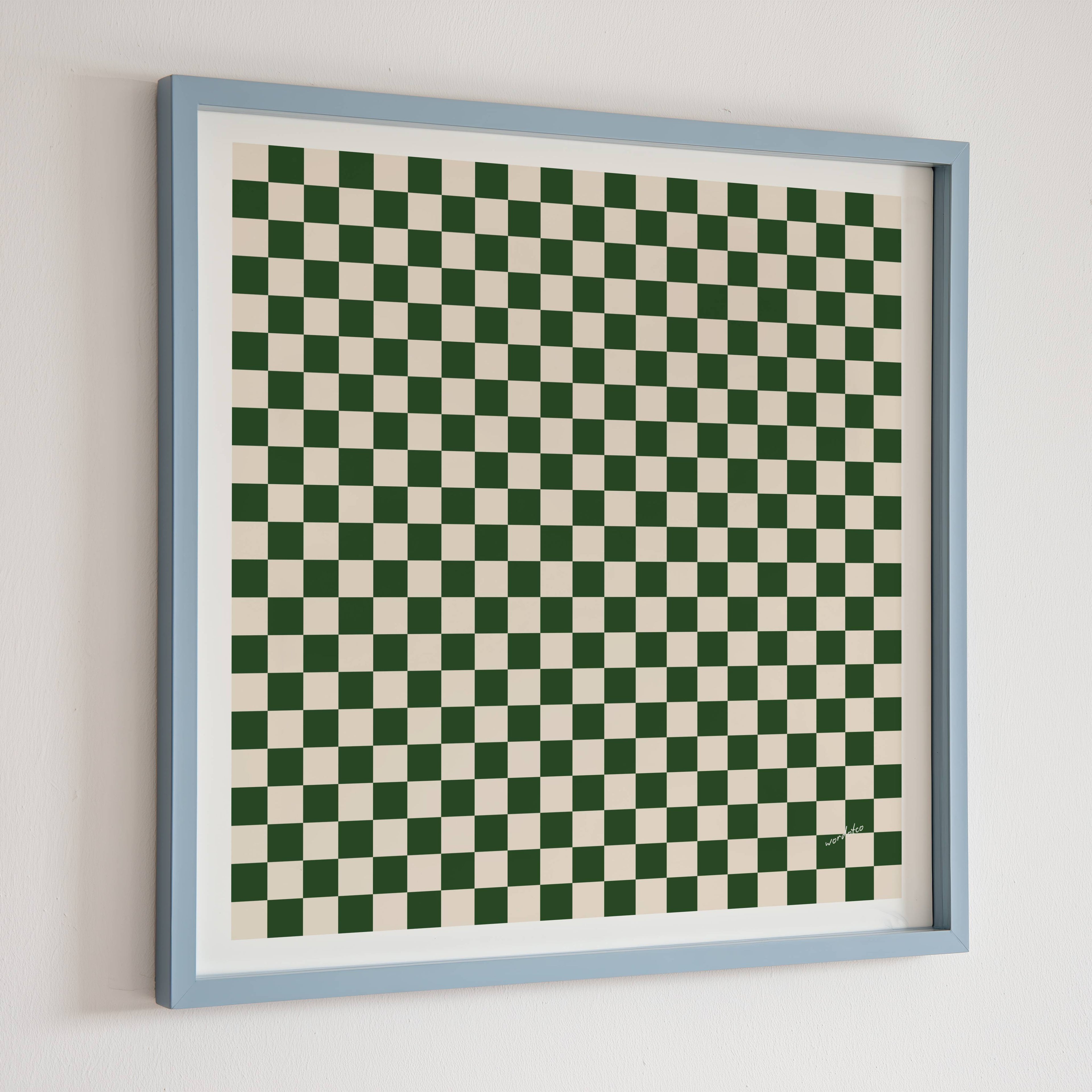 GREEN CHECKERED PRINT
