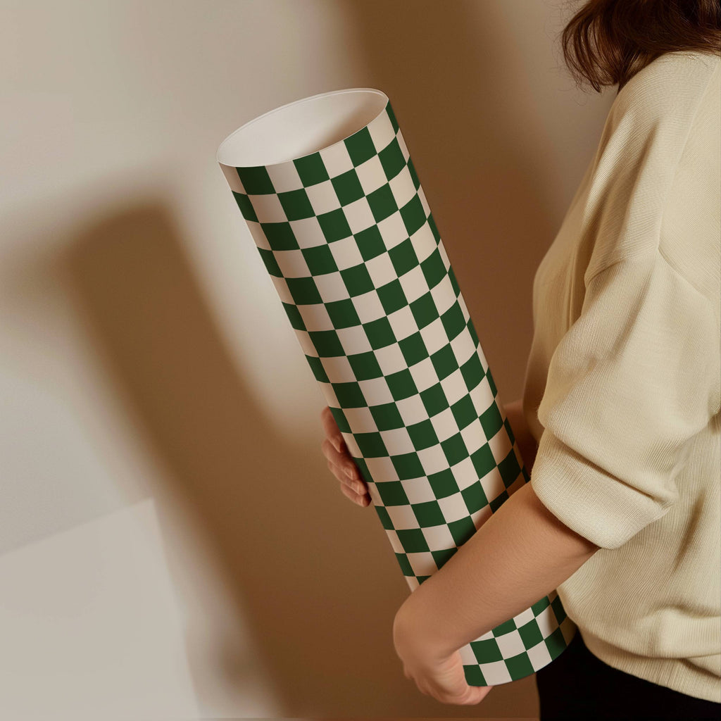 GREEN CHECKERED PRINT