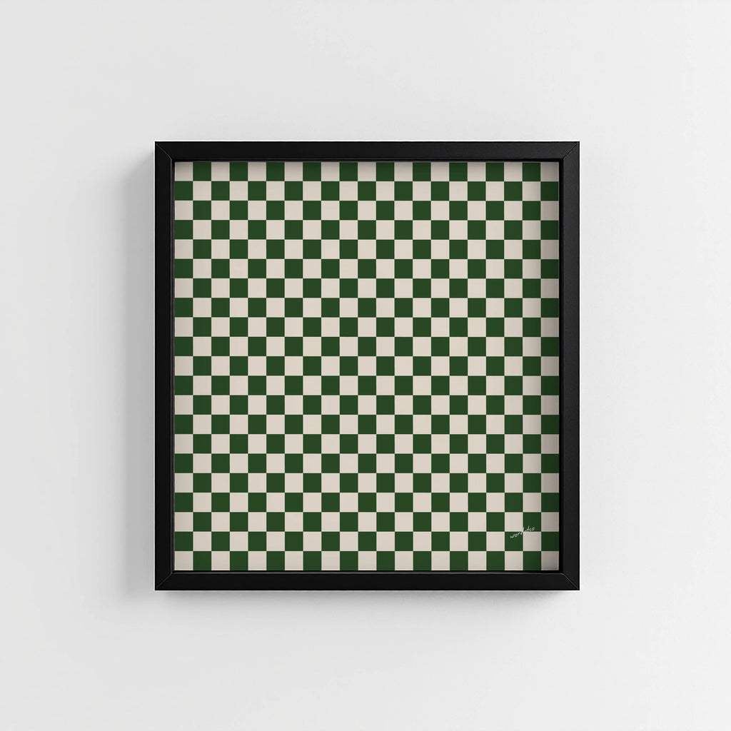 GREEN CHECKERED PRINT