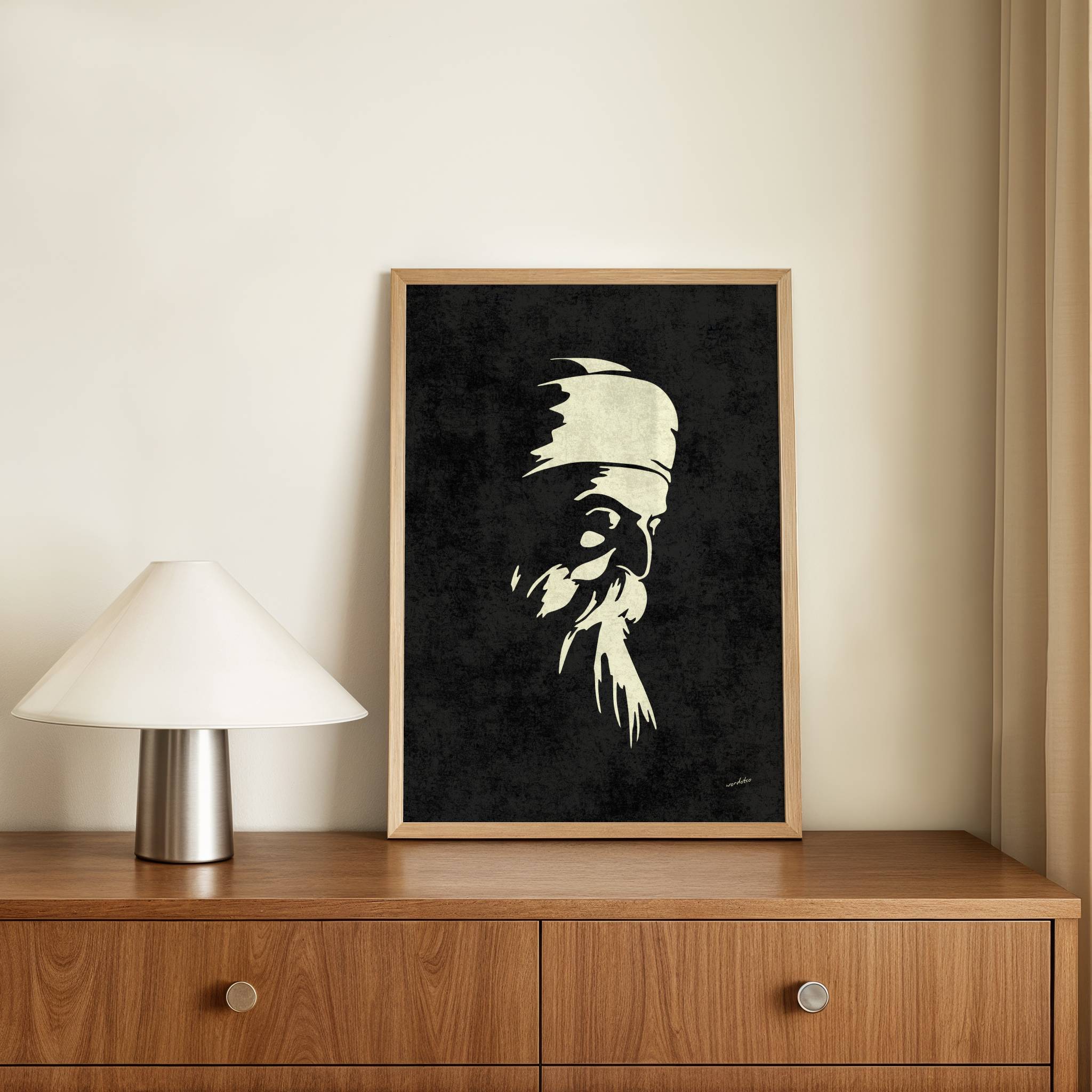 GURU NANAK SILOUHETTE PRINT