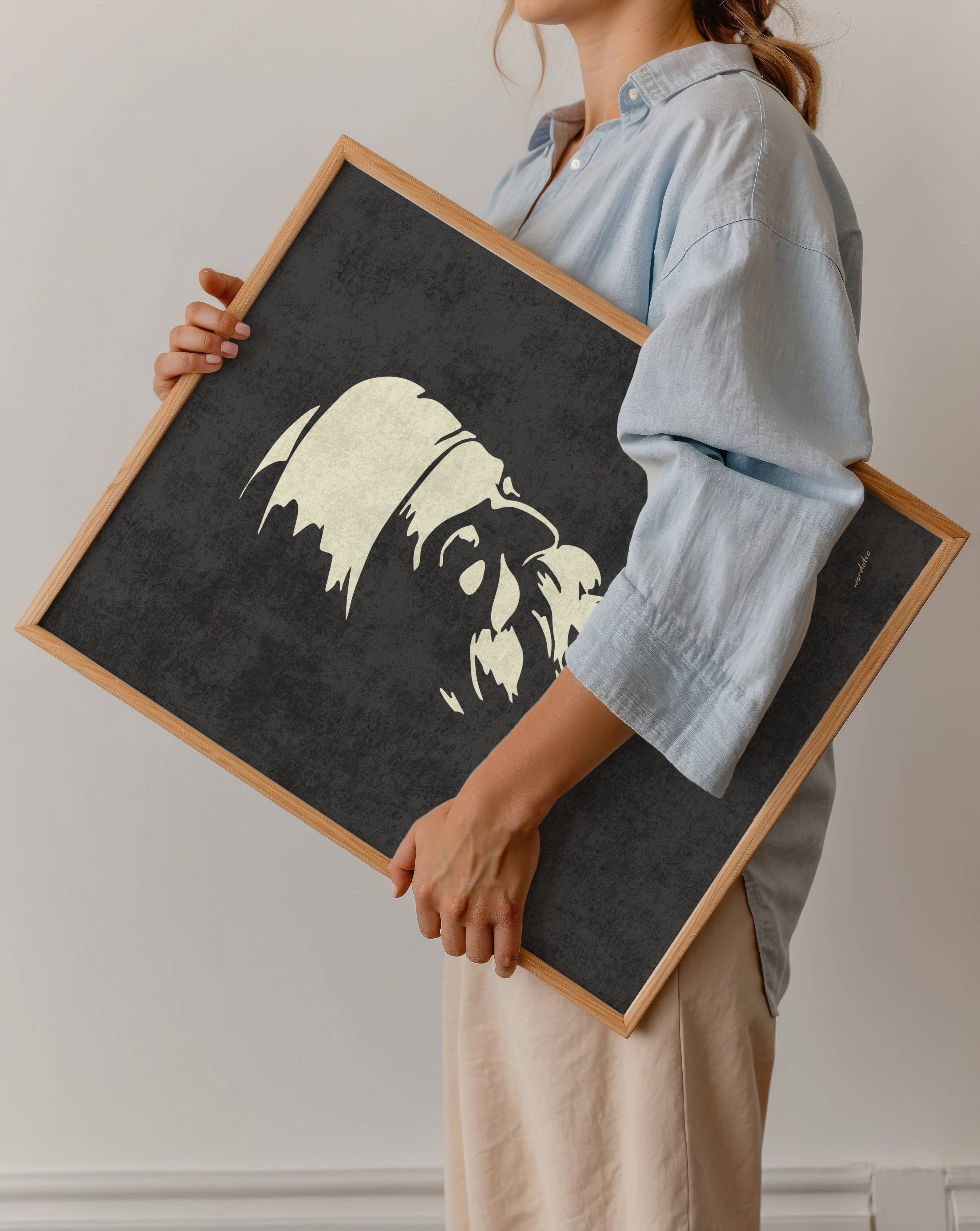 GURU NANAK SILOUHETTE PRINT