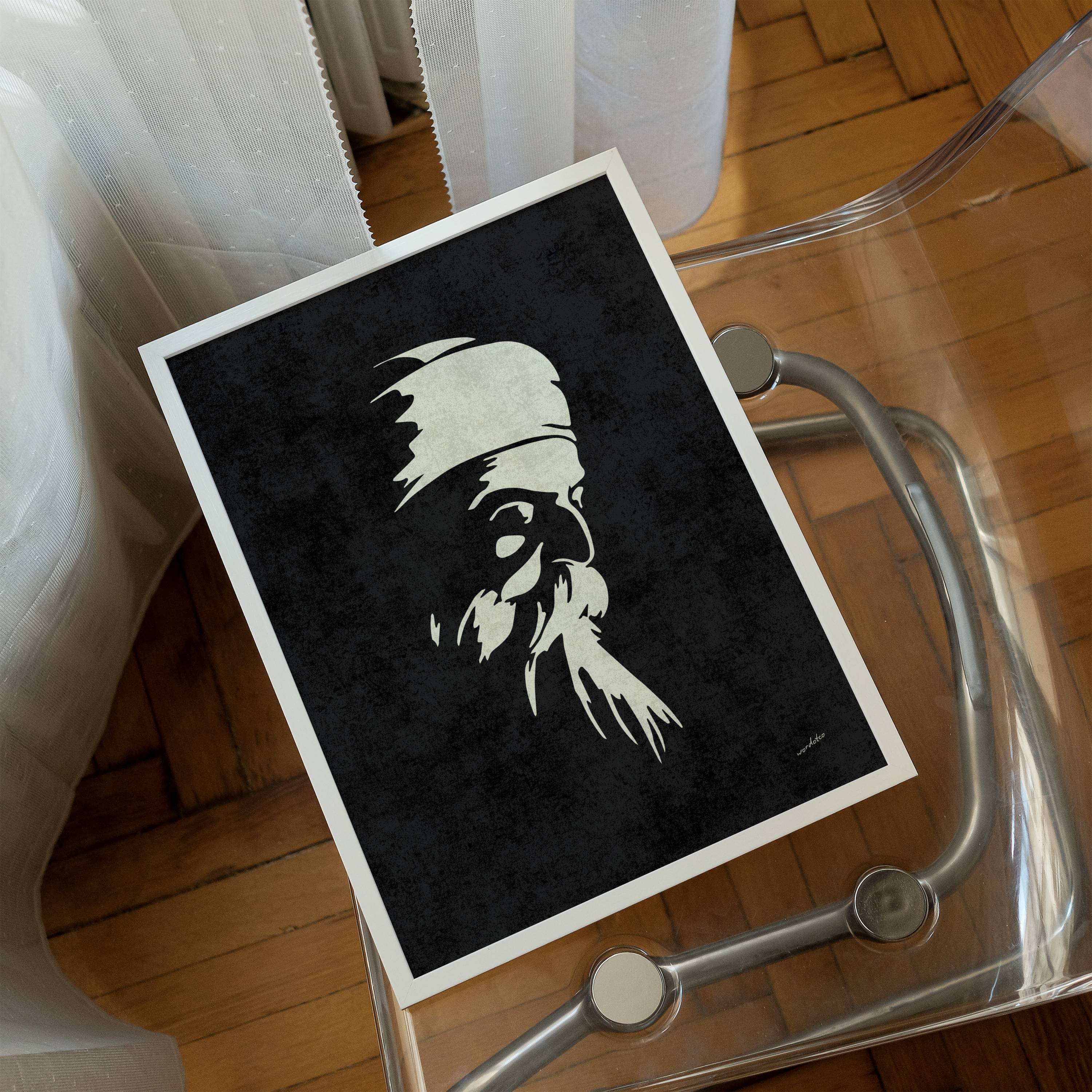 GURU NANAK SILOUHETTE PRINT