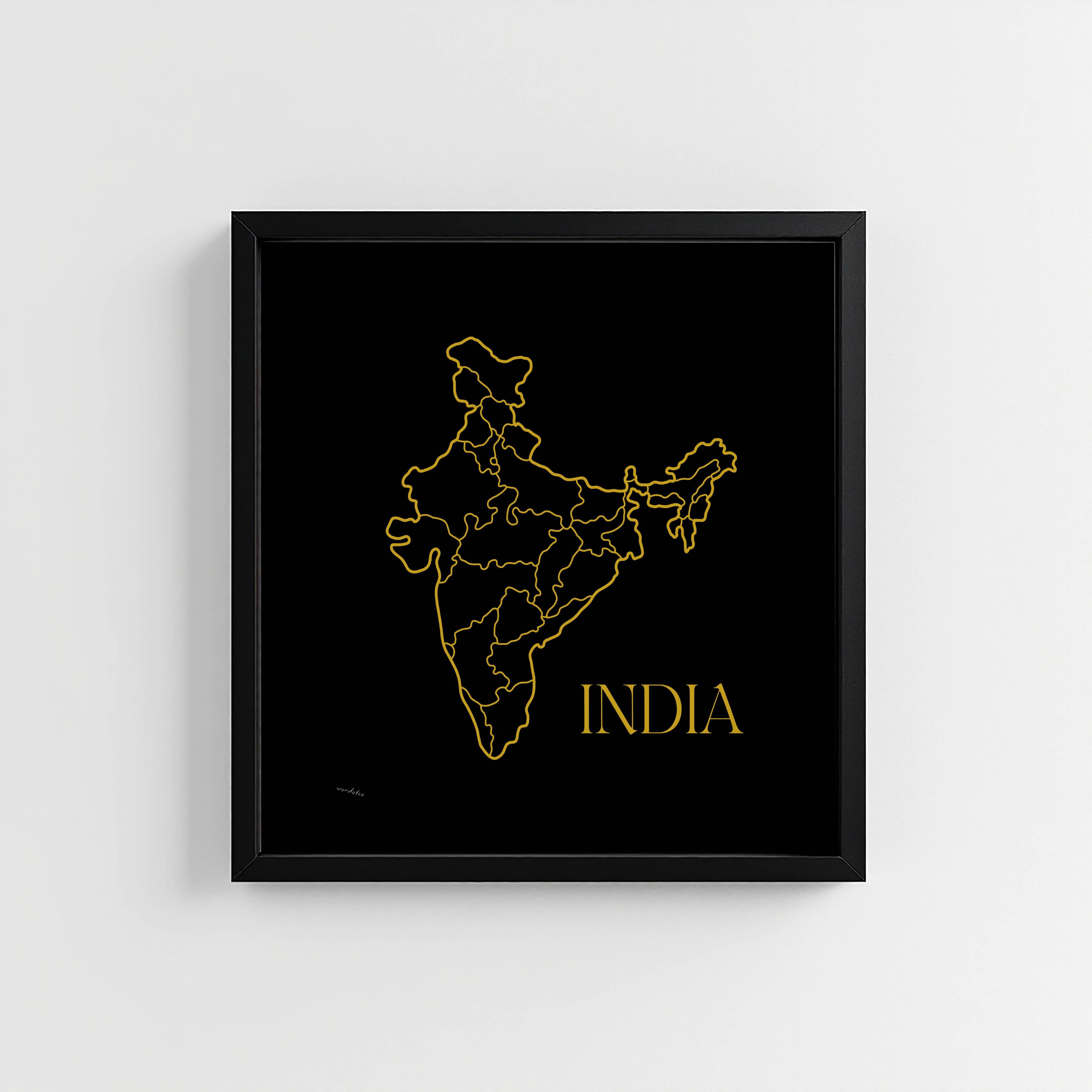 INDIA MAP PRINT