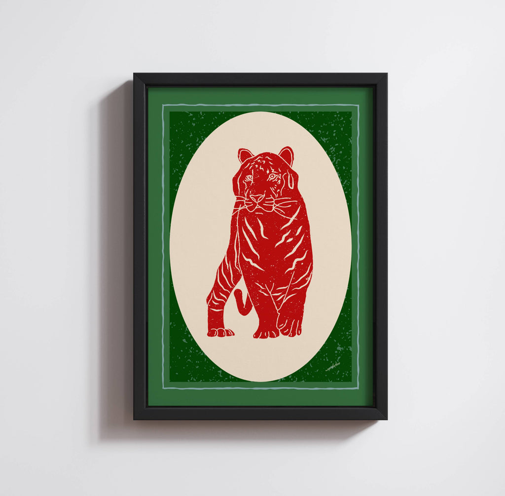 RED TIGER PRINT