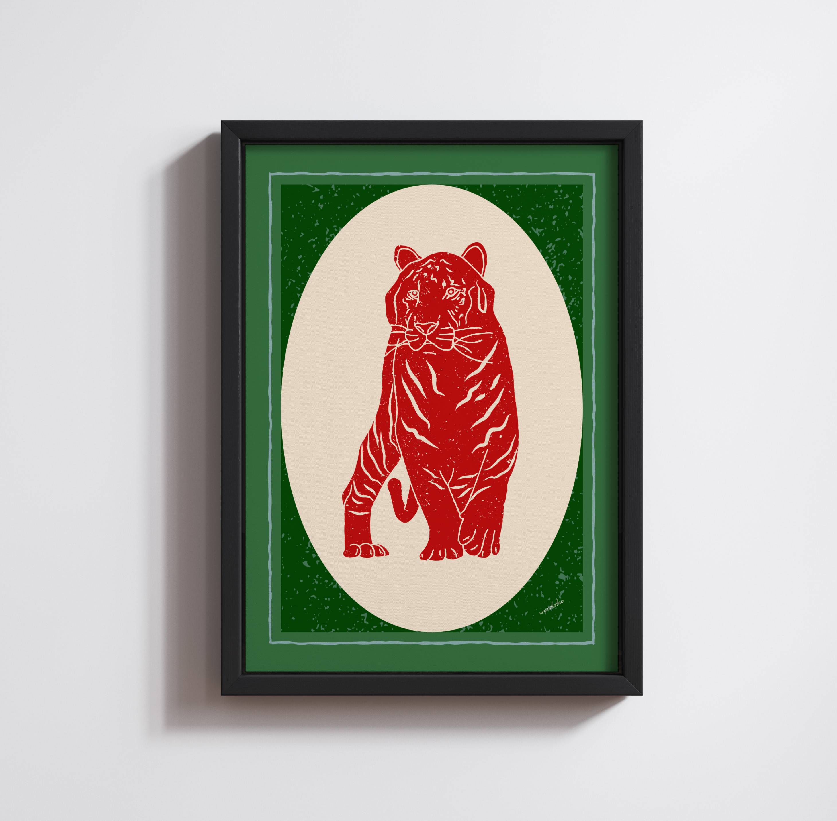 RED TIGER PRINT