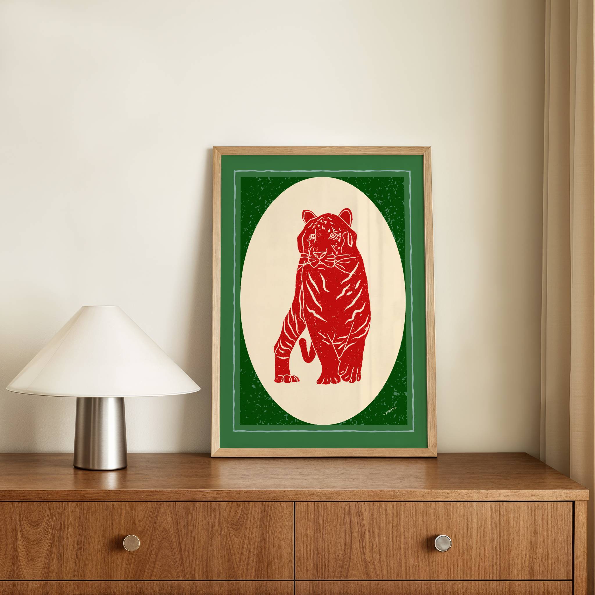 RED TIGER PRINT