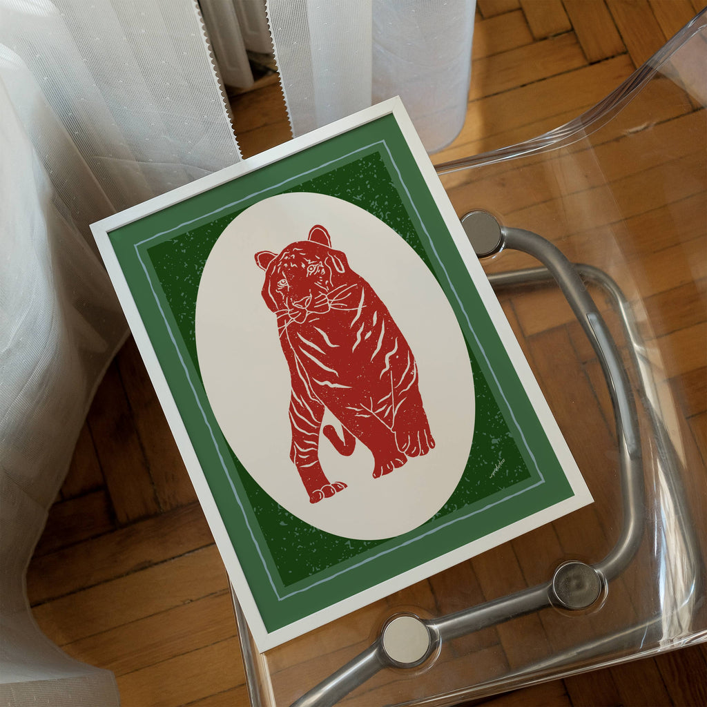 RED TIGER PRINT