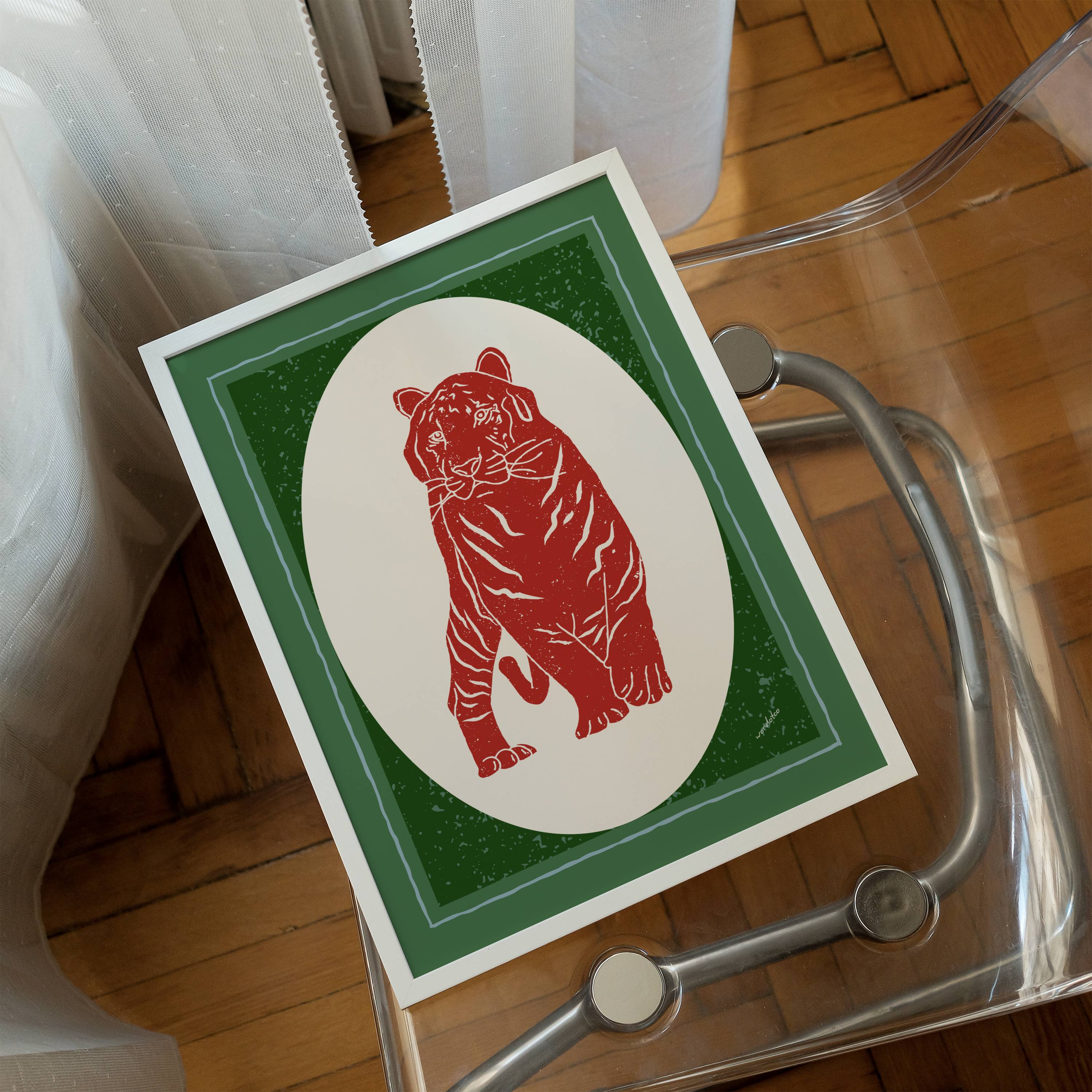 RED TIGER PRINT