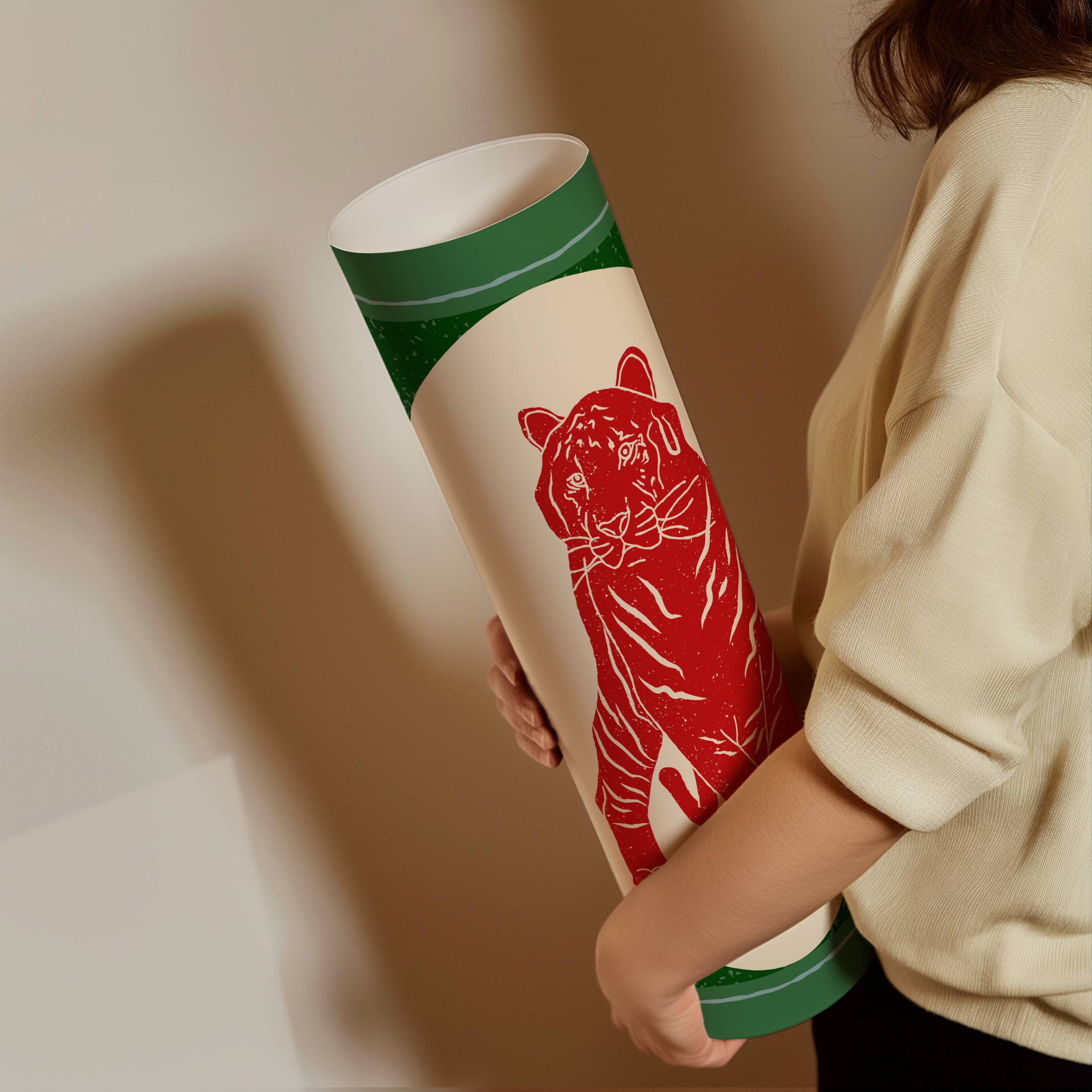RED TIGER PRINT