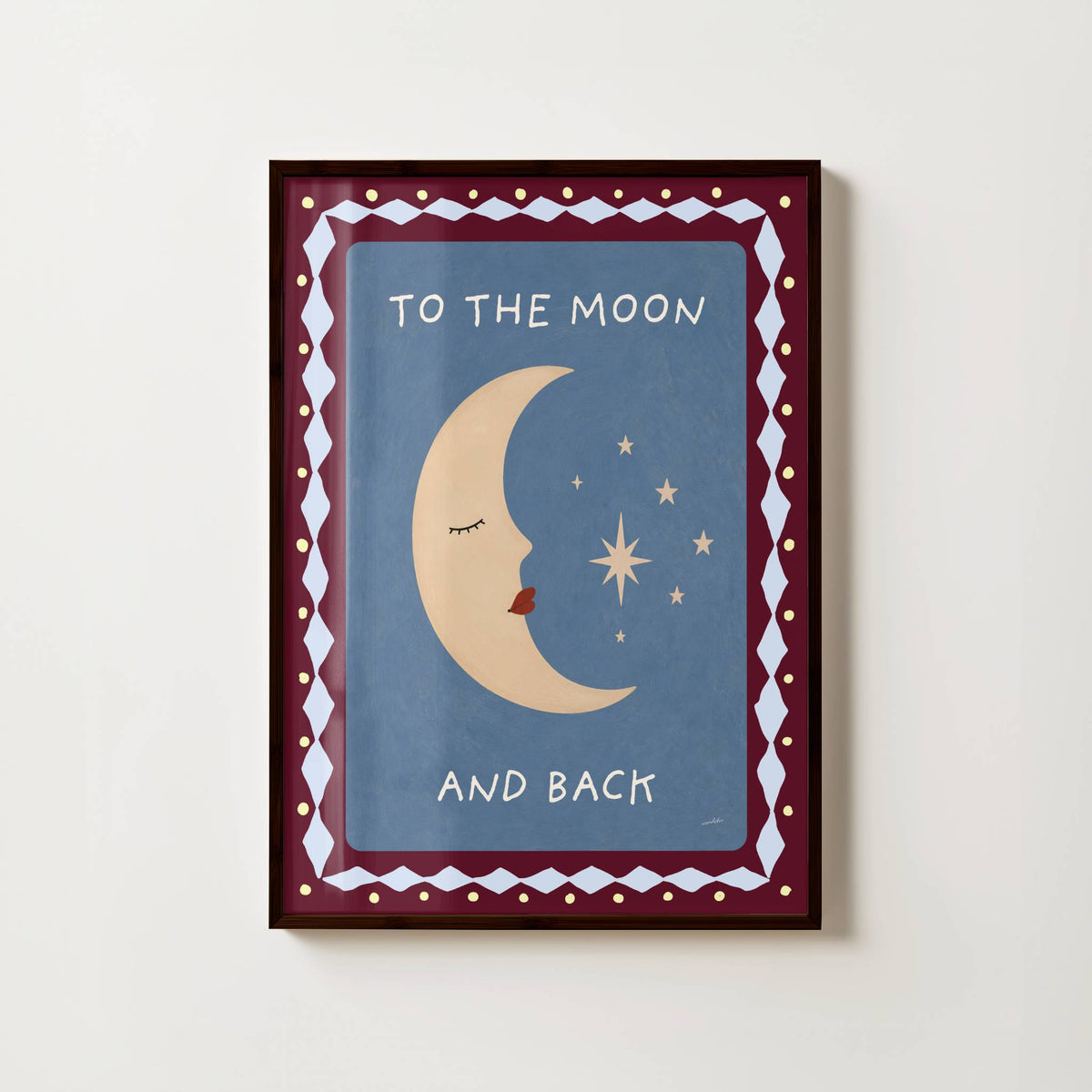 TO THE MOON AND BACK PRINT