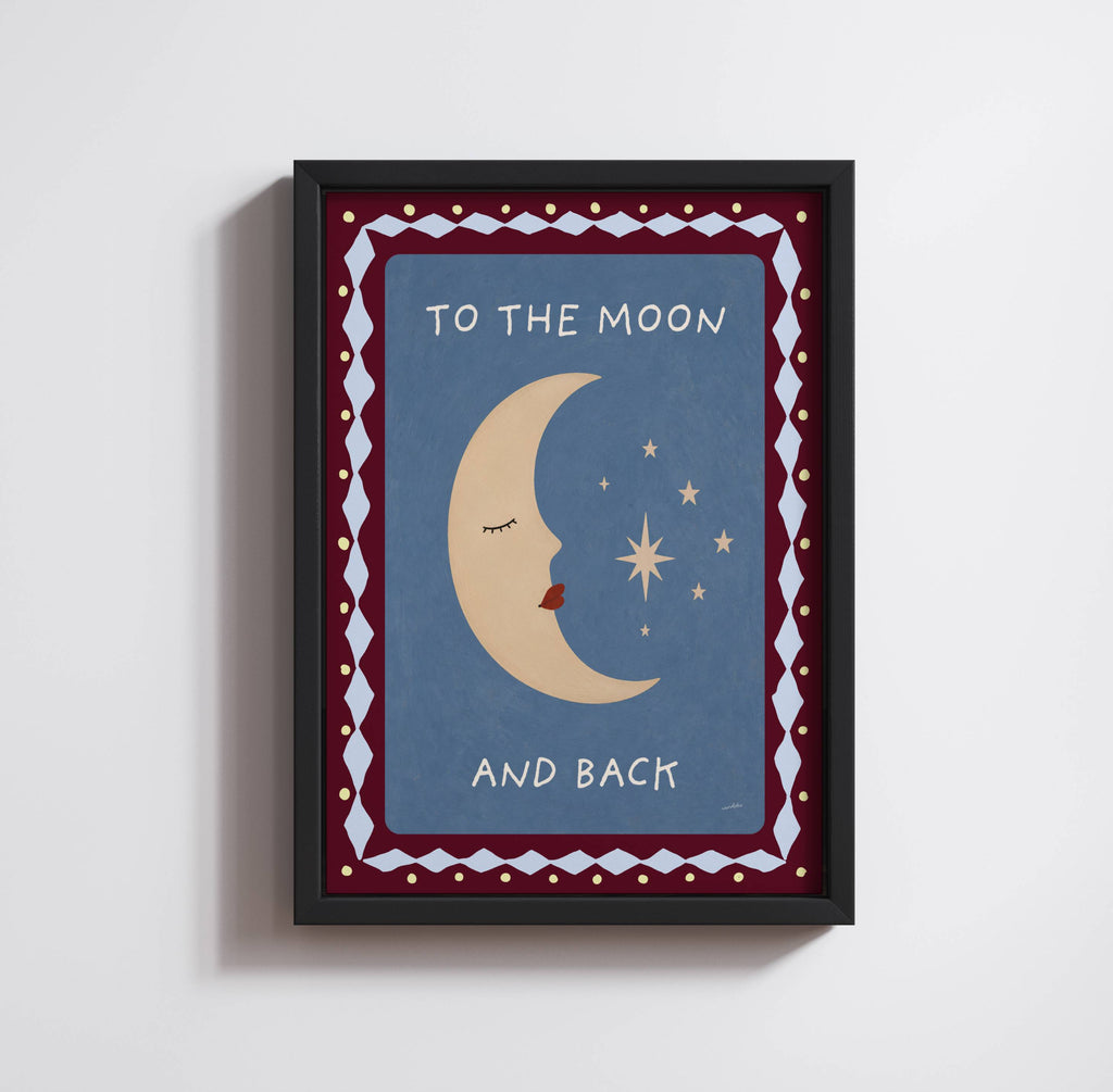 TO THE MOON AND BACK PRINT