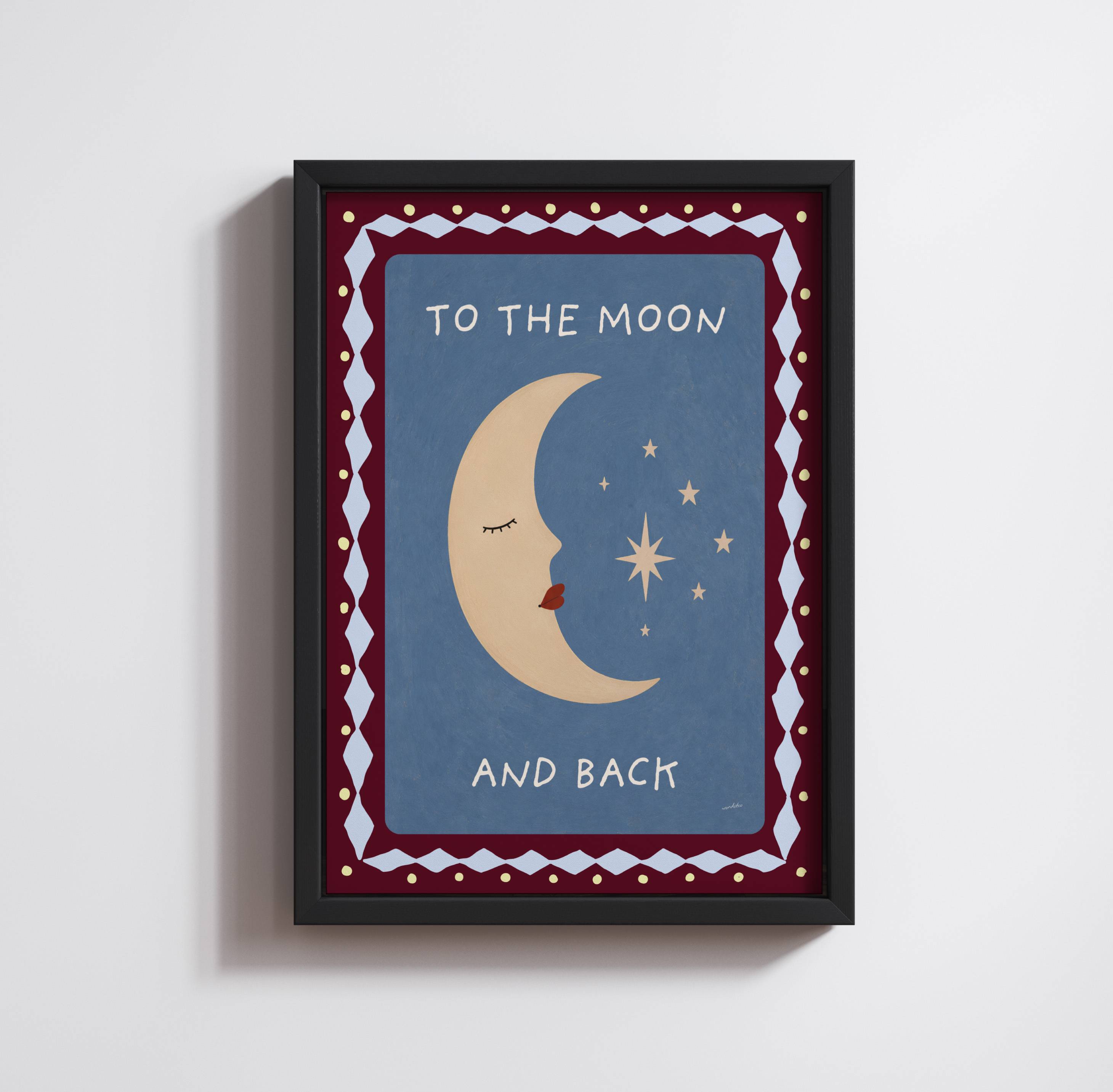 TO THE MOON AND BACK PRINT
