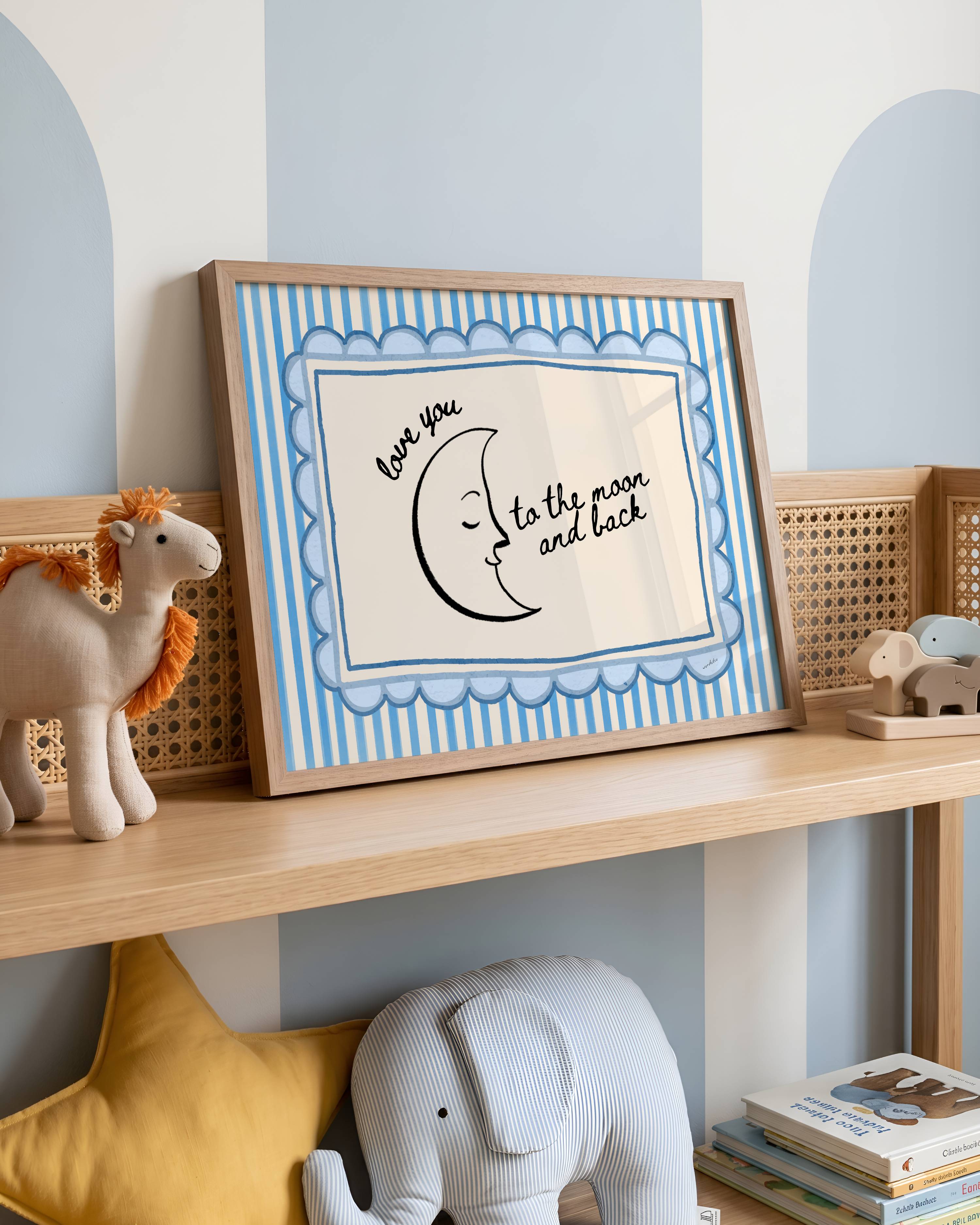 TO THE MOON AND BACK PRINT