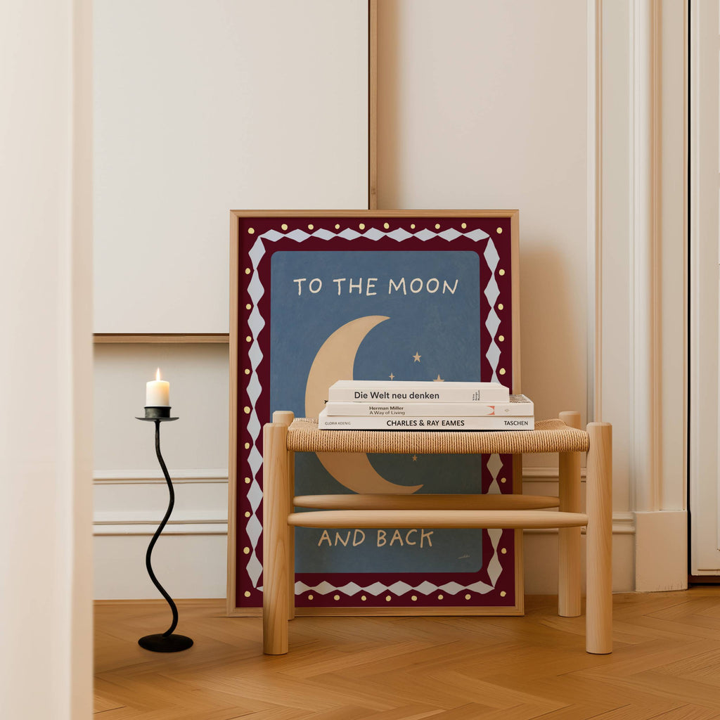 TO THE MOON AND BACK PRINT