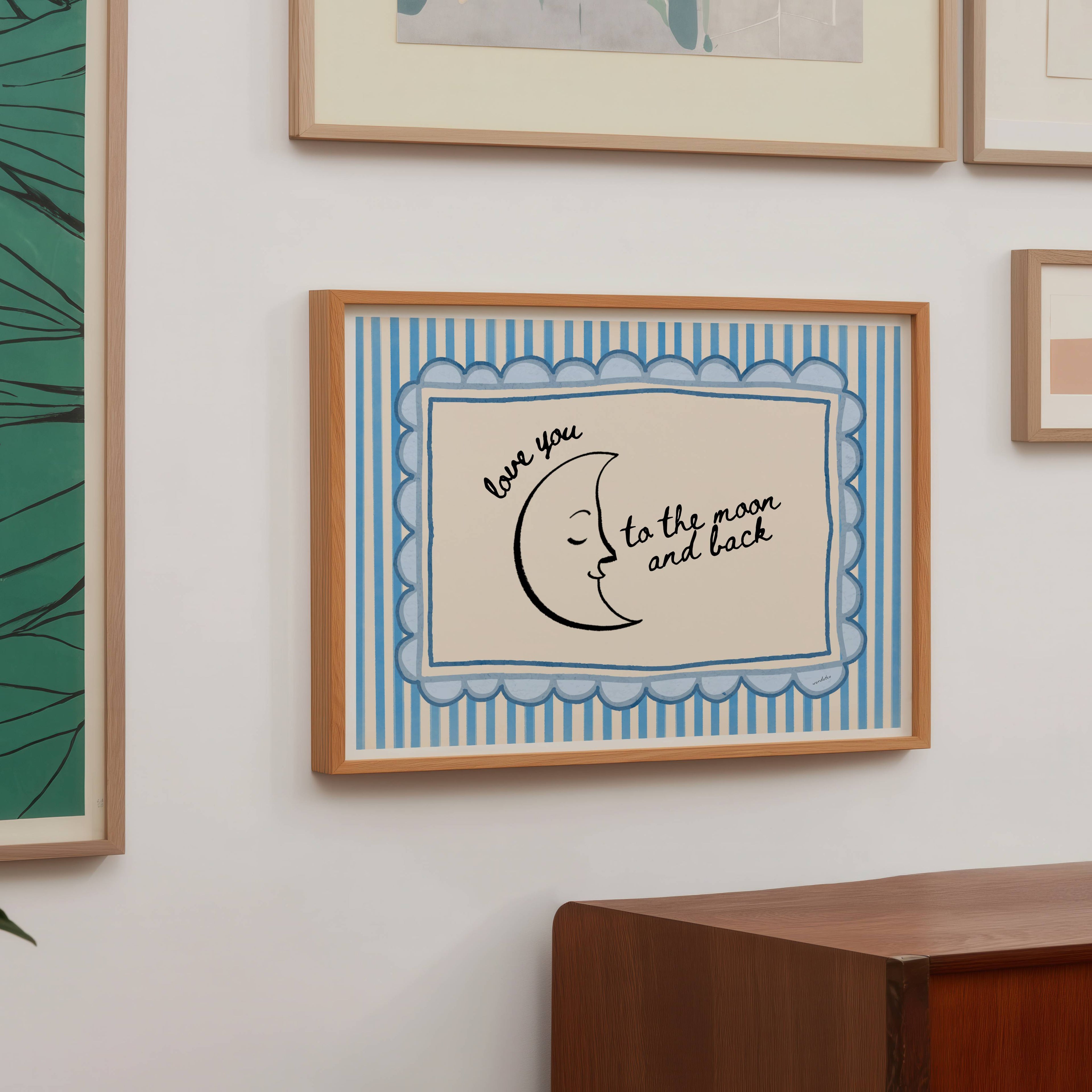 TO THE MOON AND BACK PRINT