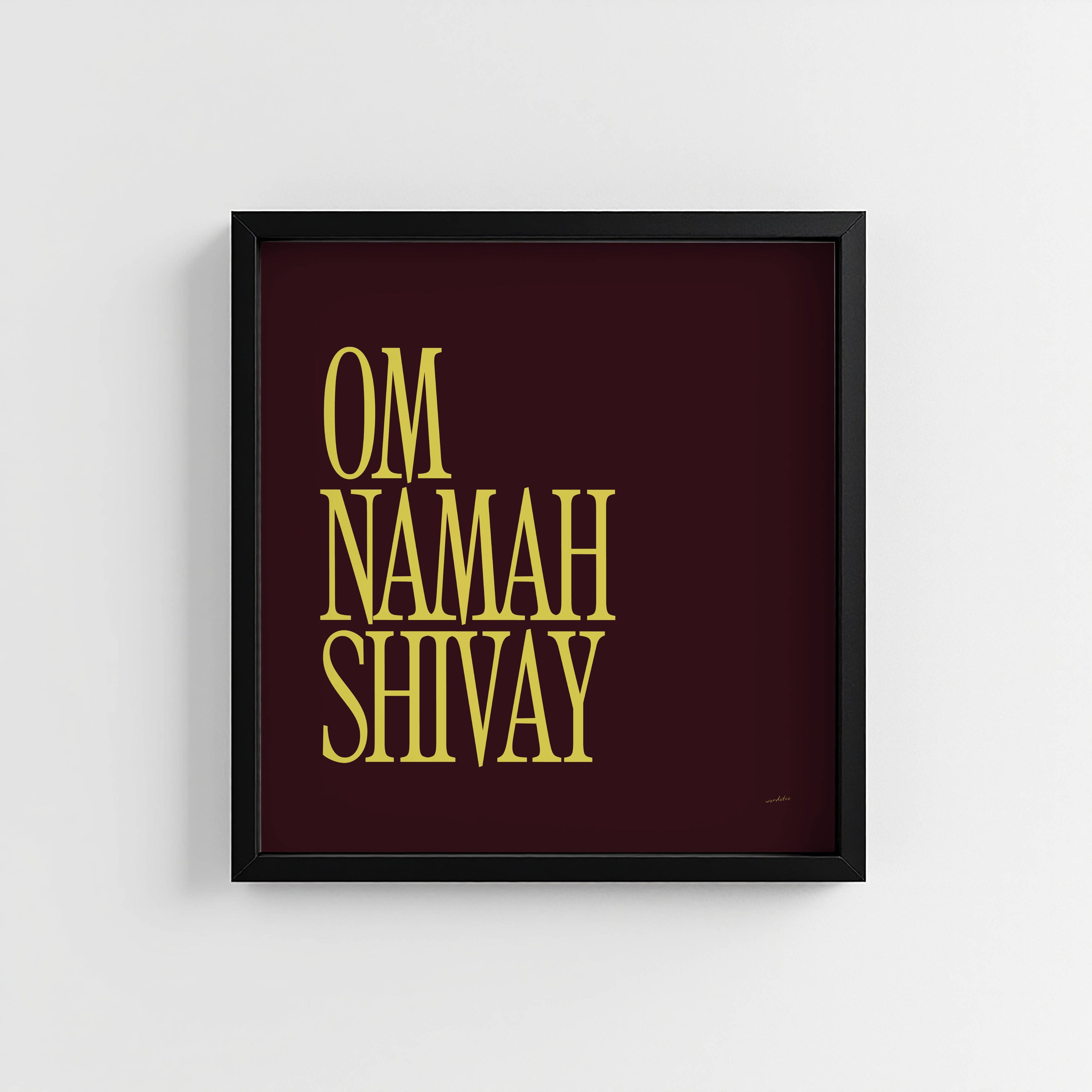 OM NAMAH SHIVAY PRINT