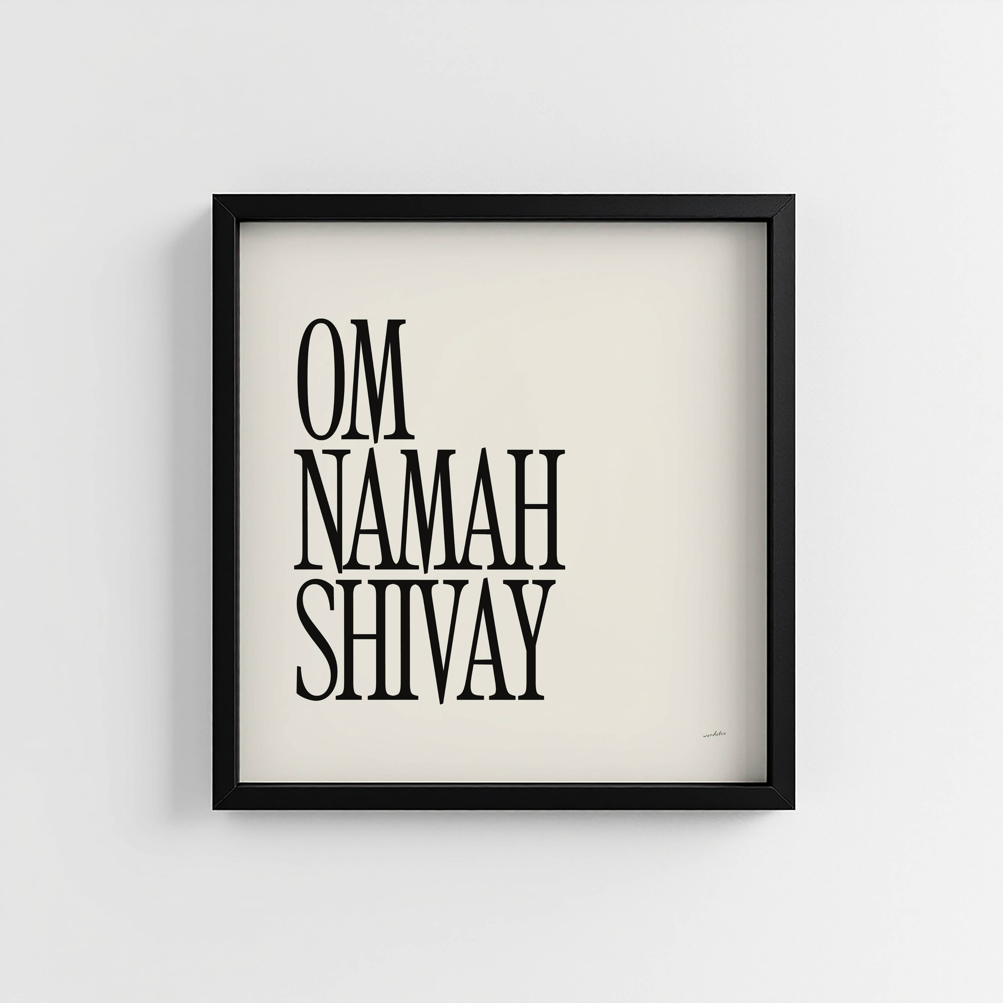OM NAMAH SHIVAY PRINT