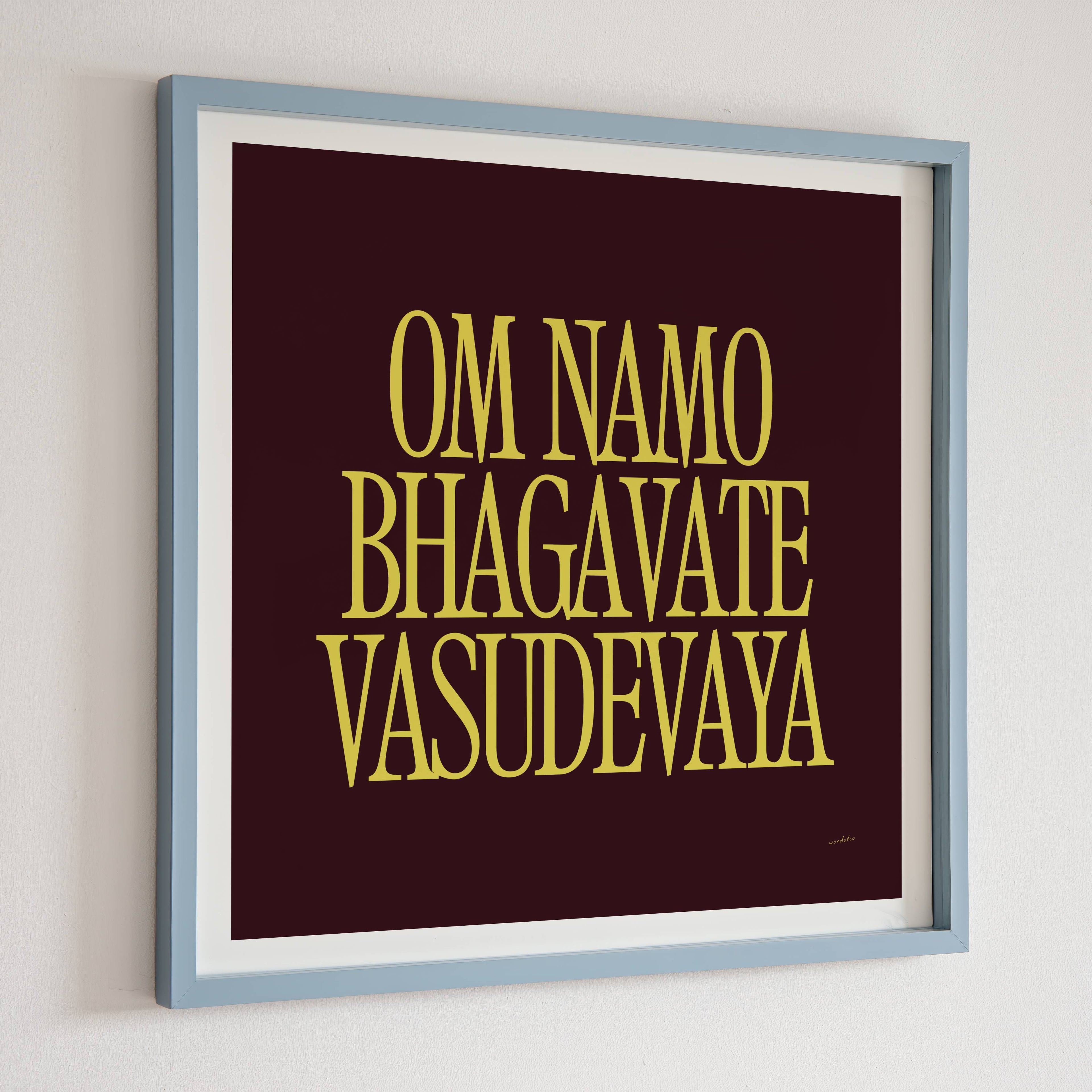 OM NAMO BHAGAVATE VASUDEVAYA PRINT
