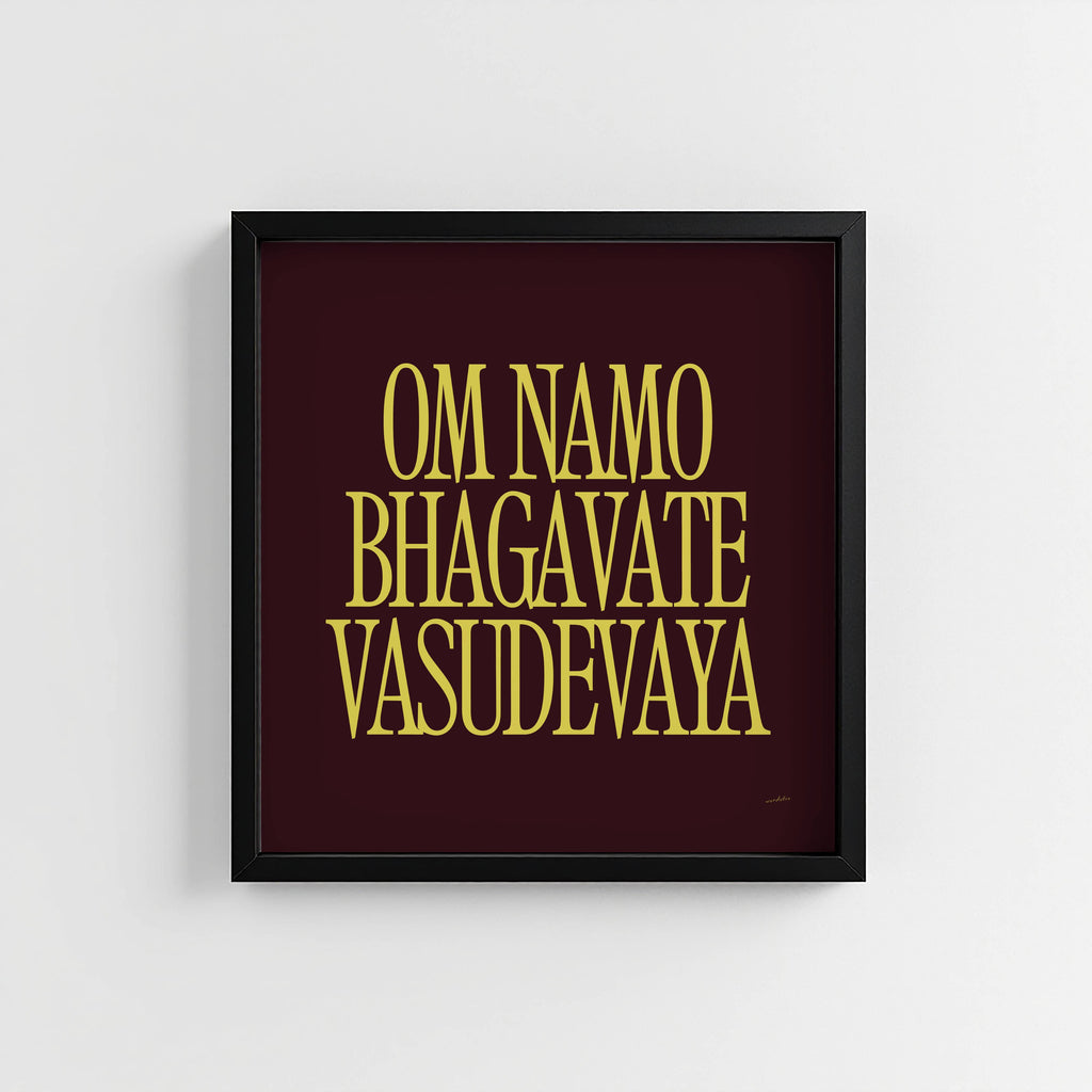 OM NAMO BHAGAVATE VASUDEVAYA PRINT