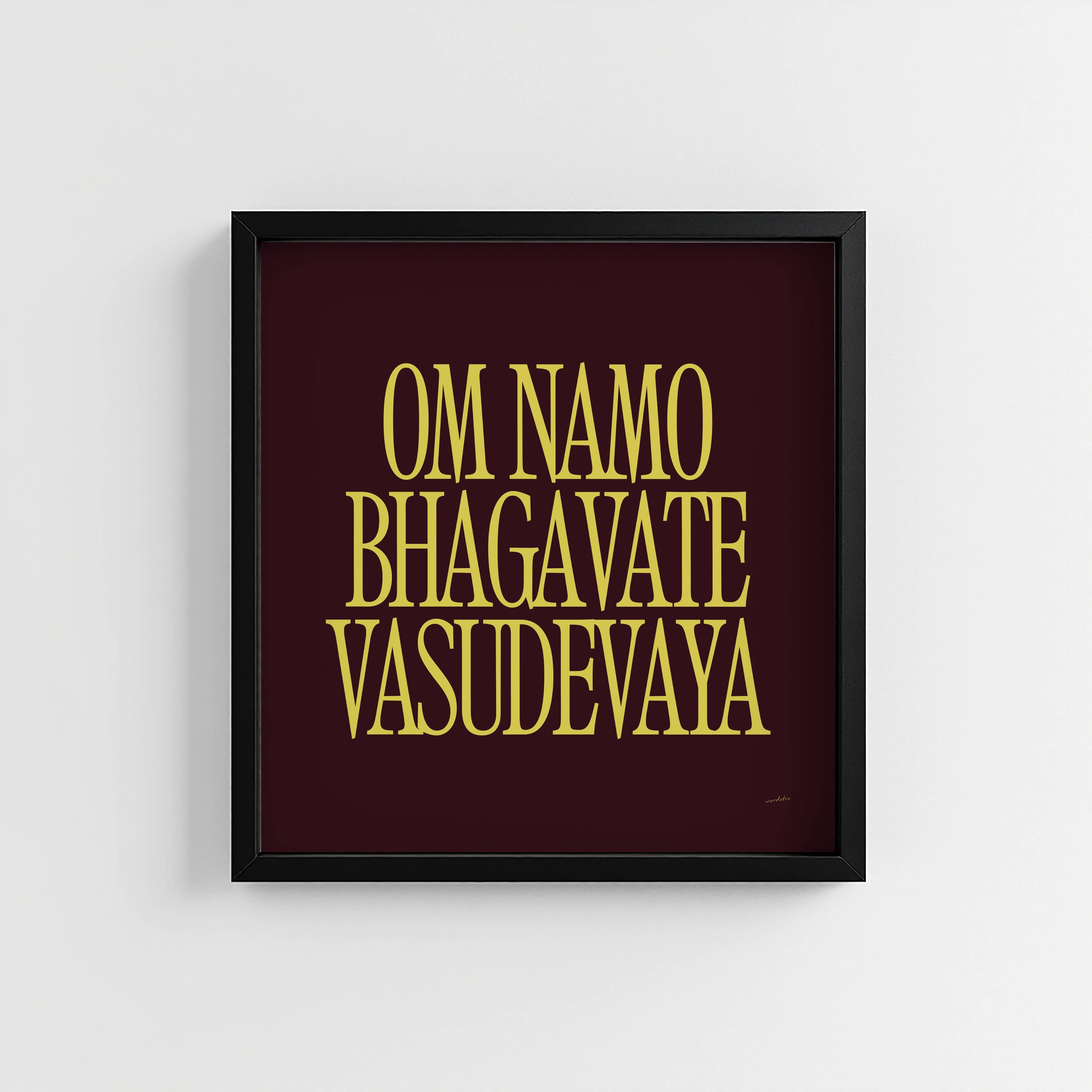 OM NAMO BHAGAVATE VASUDEVAYA PRINT