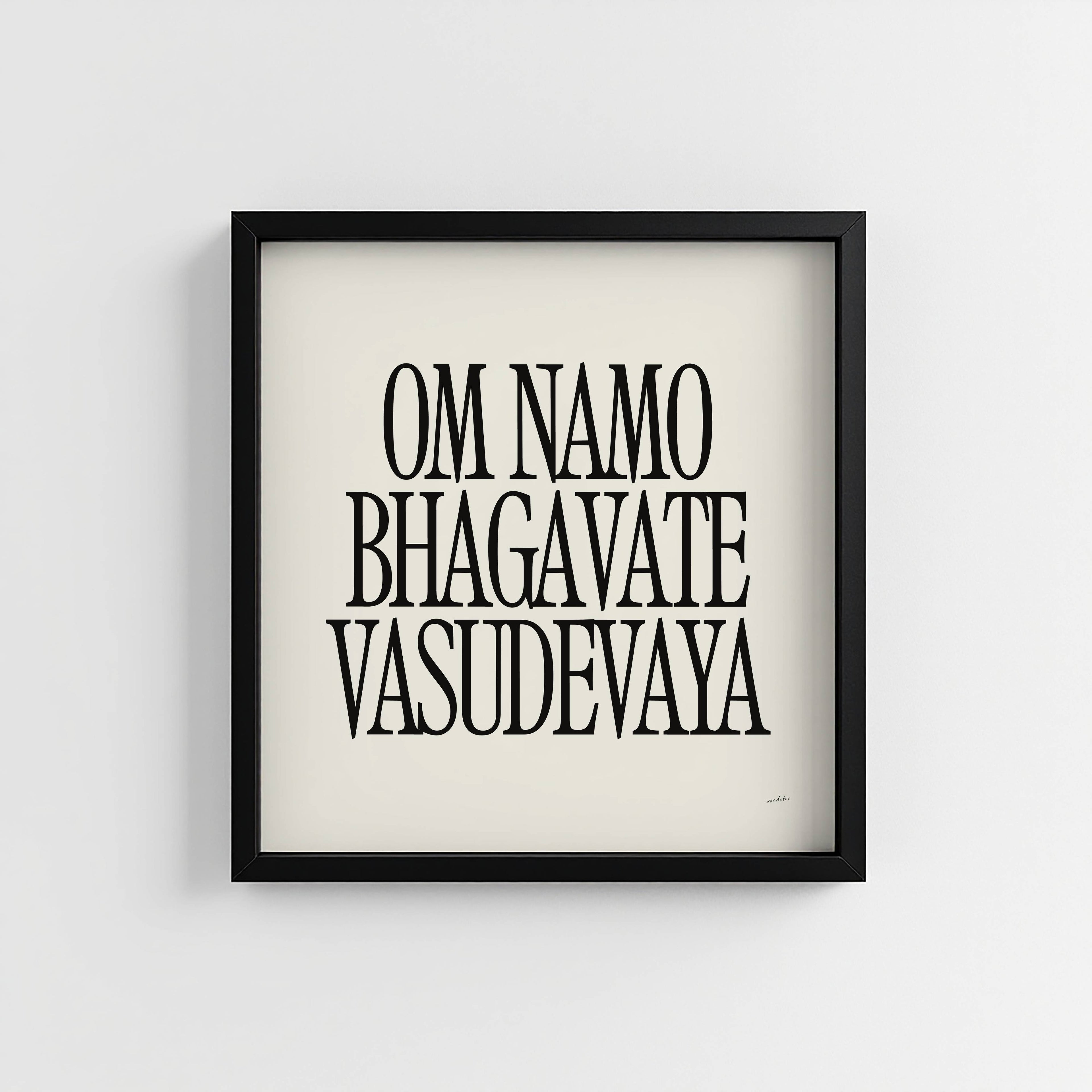 OM NAMO BHAGAVATE VASUDEVAYA PRINT