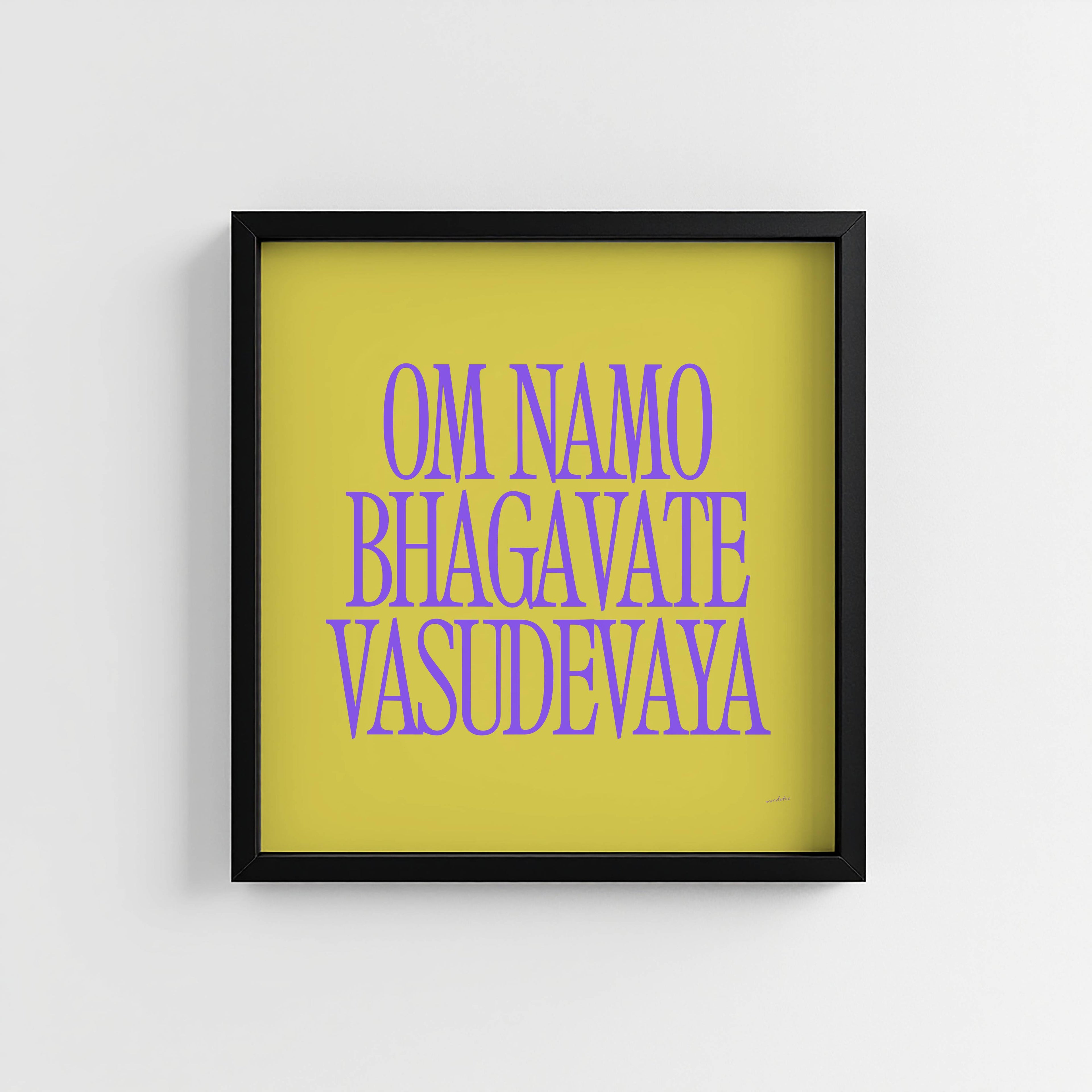 OM NAMO BHAGAVATE VASUDEVAYA PRINT