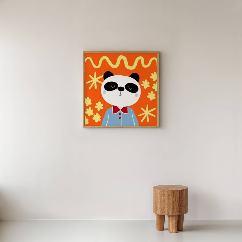 Dapper Panda Print | Whimsical Animal Wall Art – Wordotco