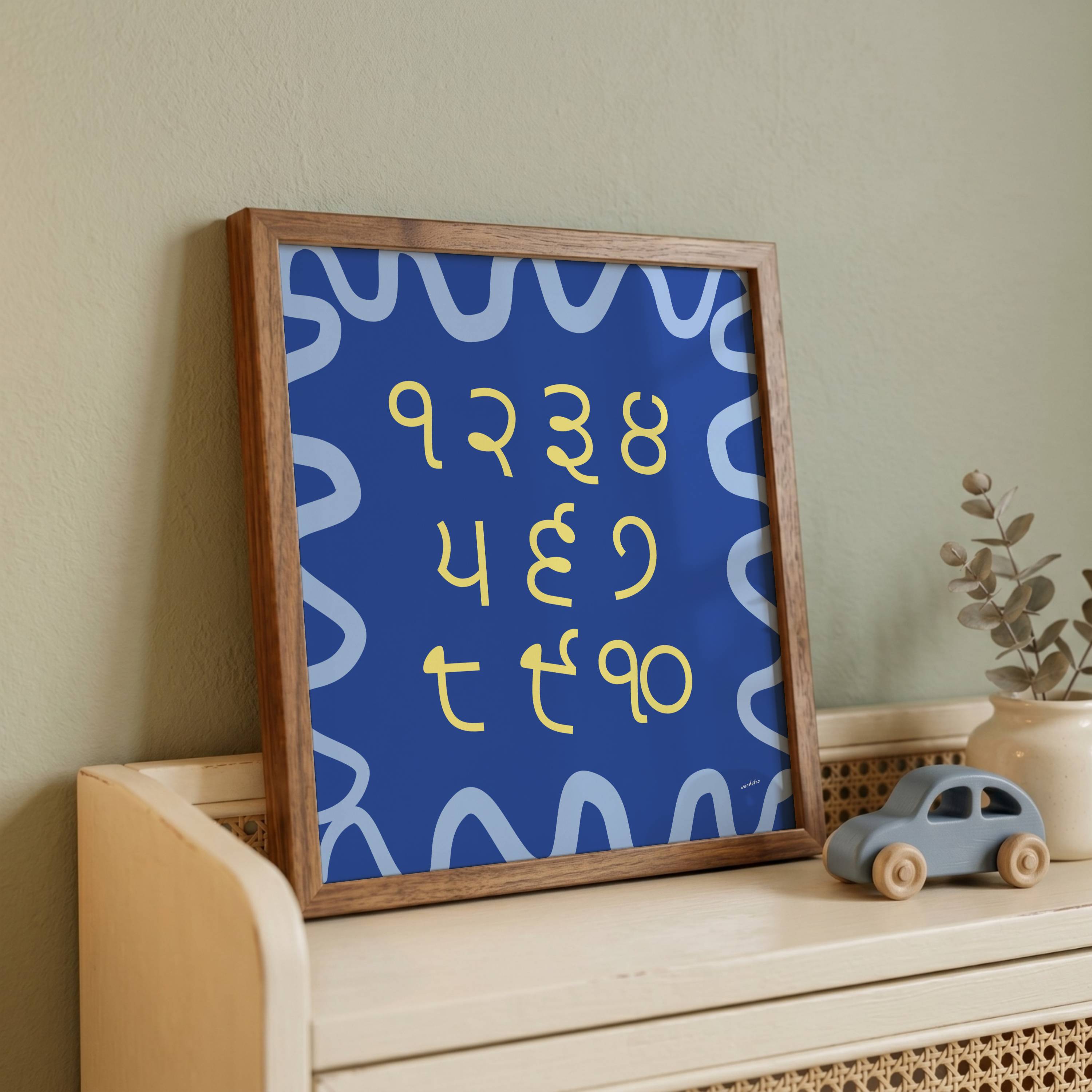 PUNJABI NUMBER CHART PRINT