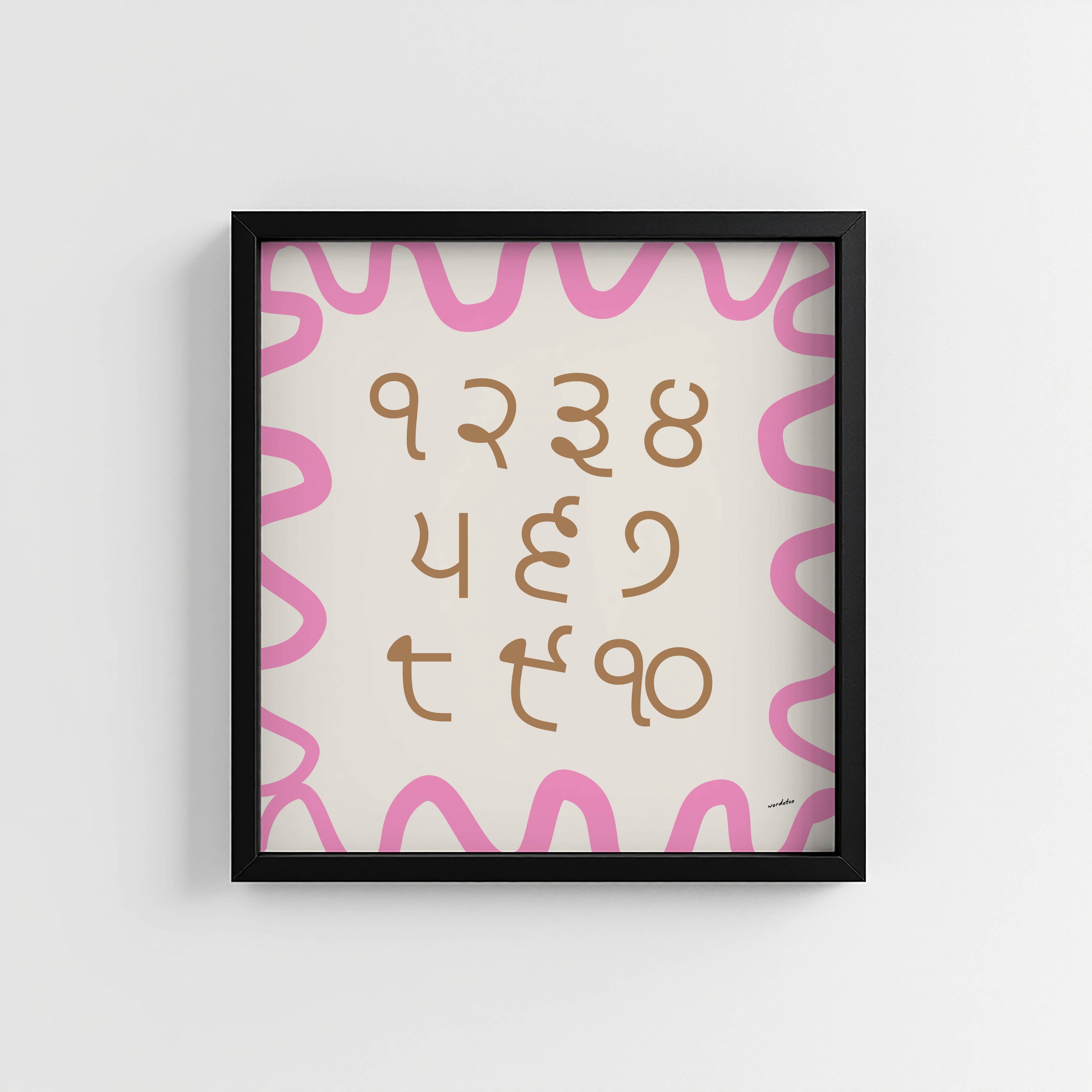PUNJABI NUMBER CHART PRINT