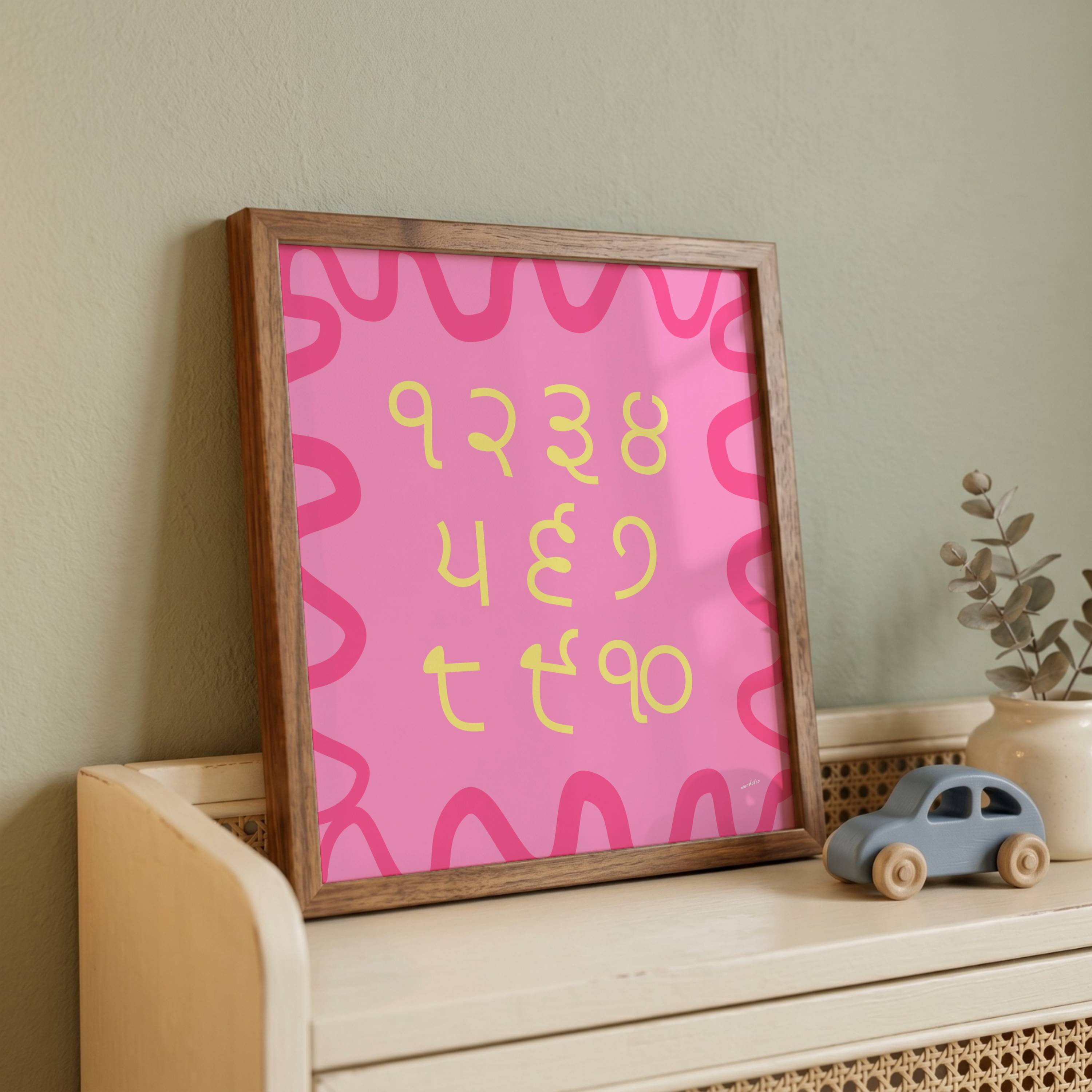 PUNJABI NUMBER CHART PRINT
