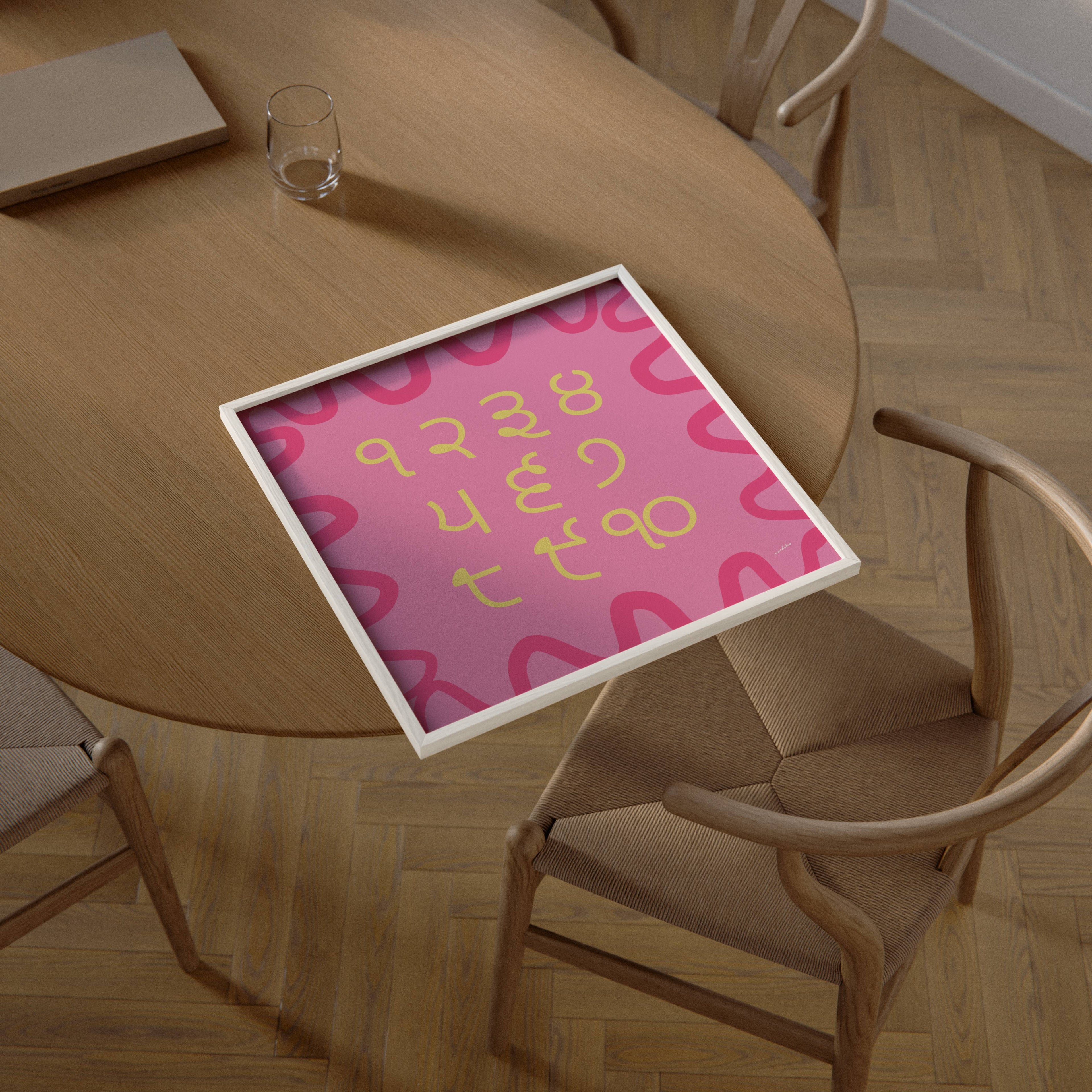 PUNJABI NUMBER CHART PRINT