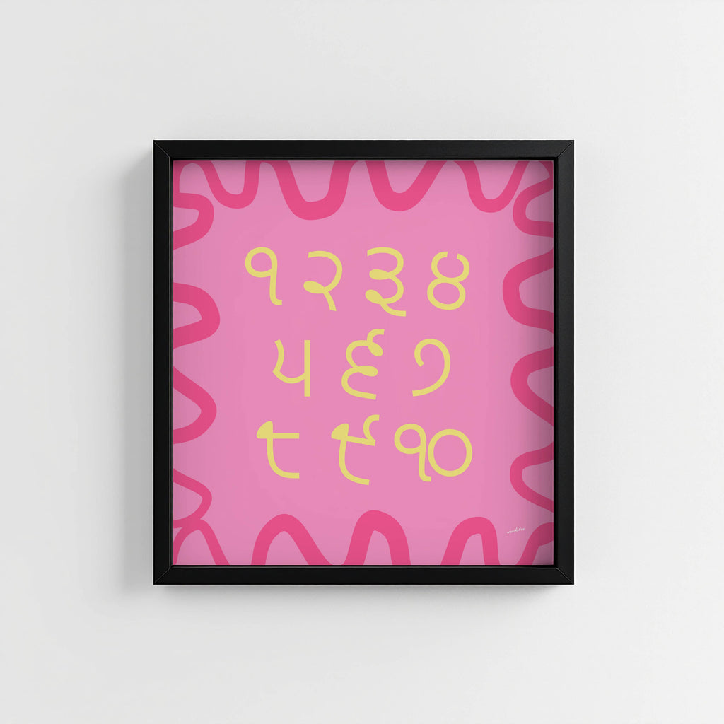 PUNJABI NUMBER CHART PRINT