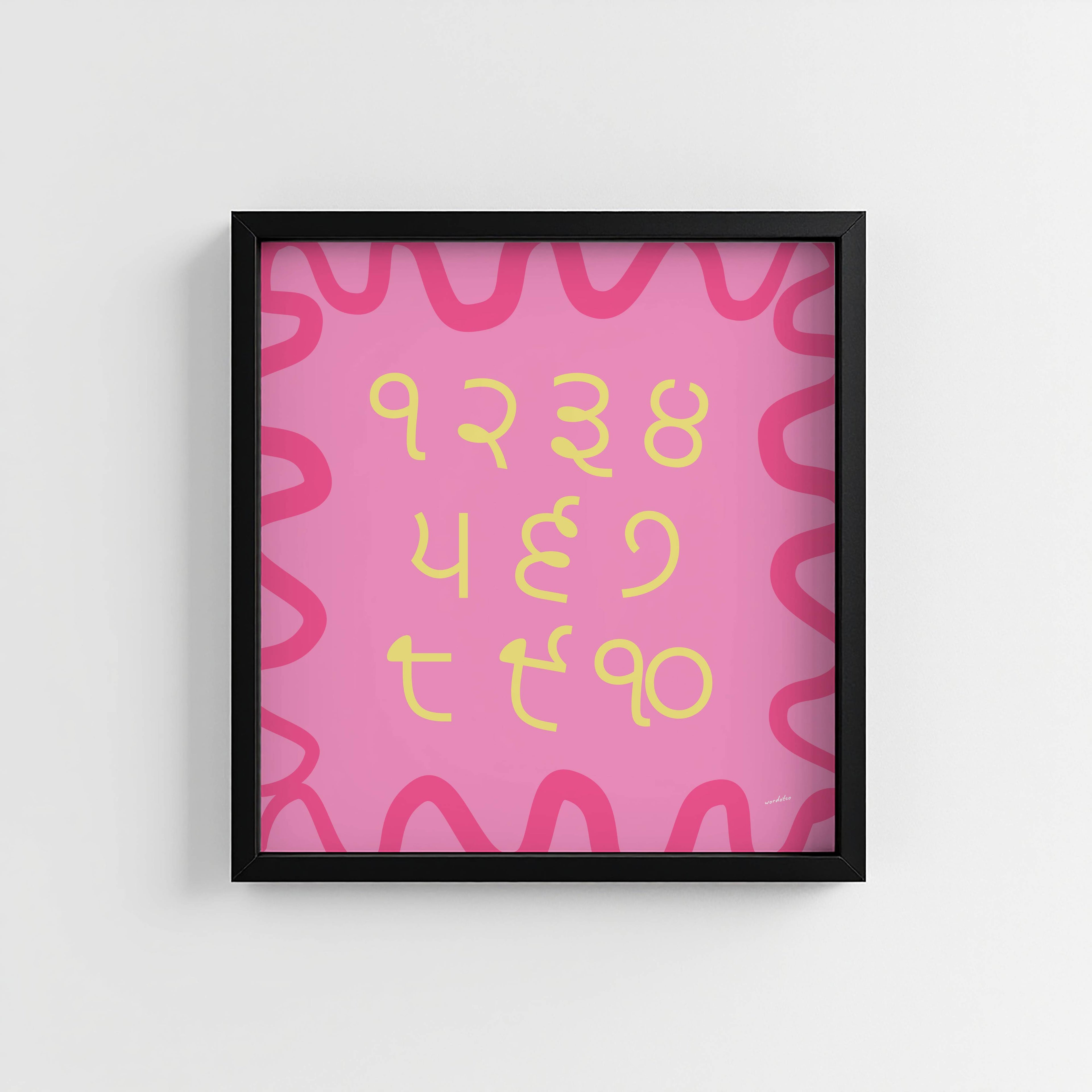 PUNJABI NUMBER CHART PRINT
