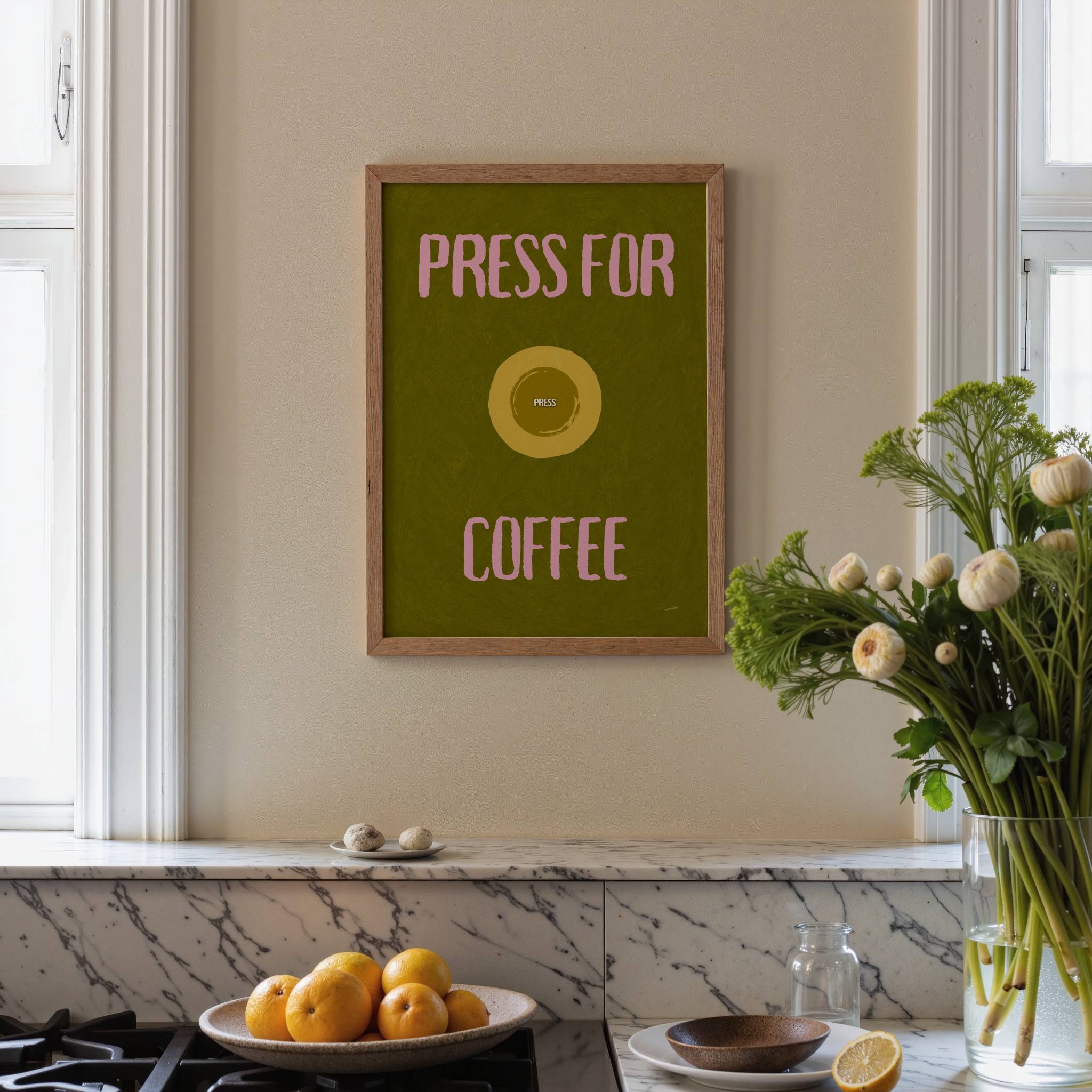 PRESS FOR COFFEE PRINT