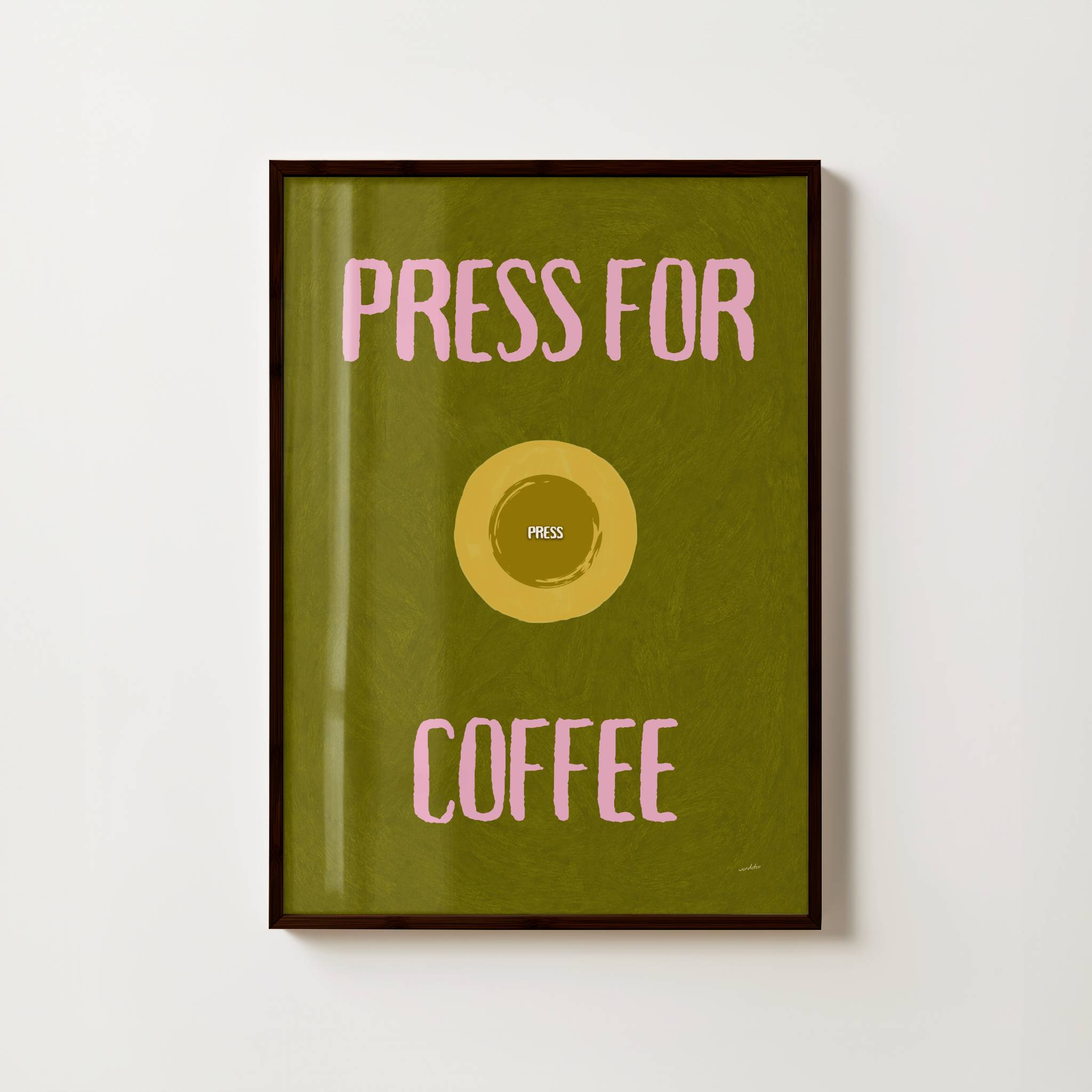PRESS FOR COFFEE PRINT