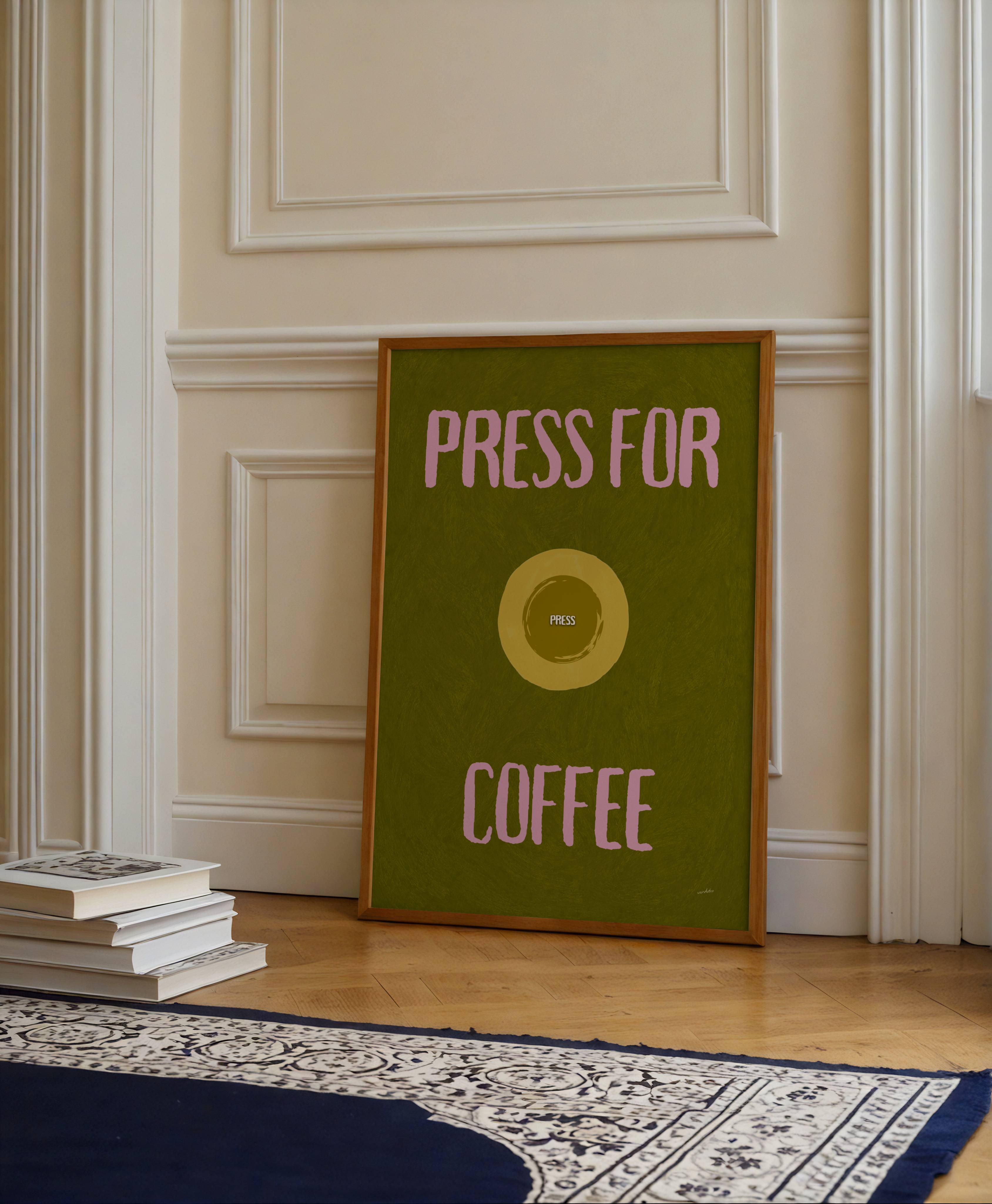 PRESS FOR COFFEE PRINT