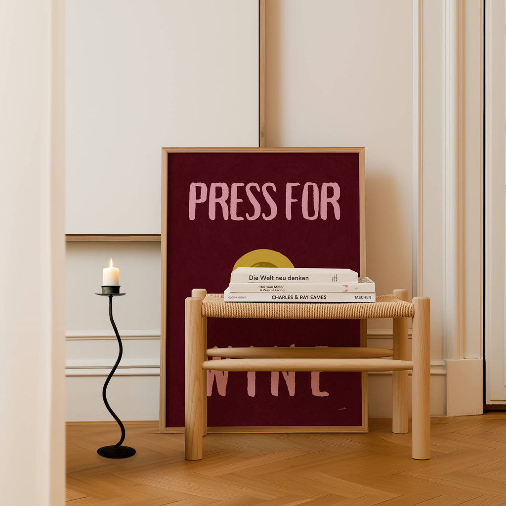 PRESS FOR WINE PRINT