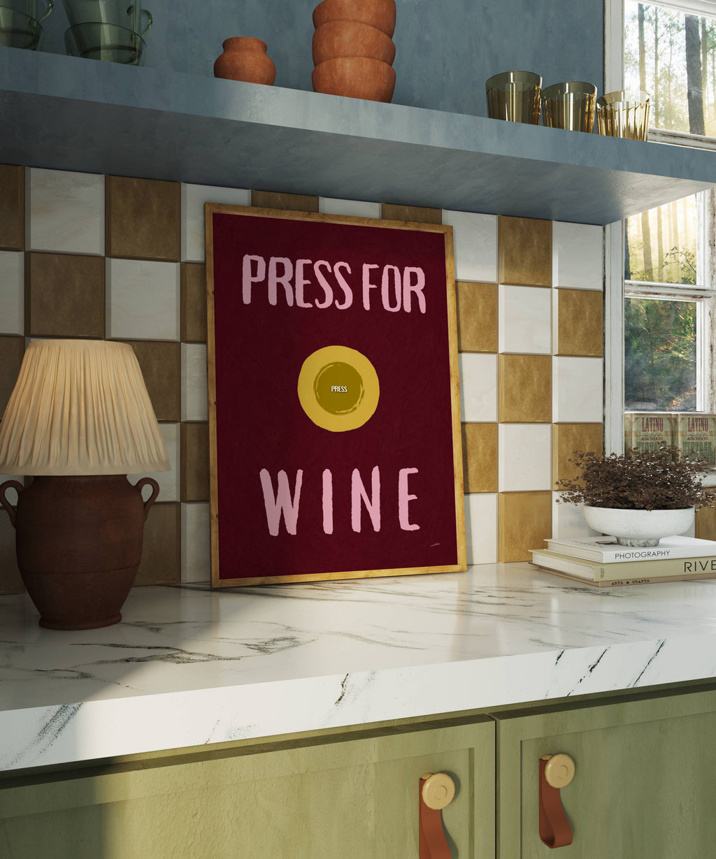PRESS FOR WINE PRINT