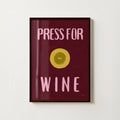 PRESS FOR WINE PRINT