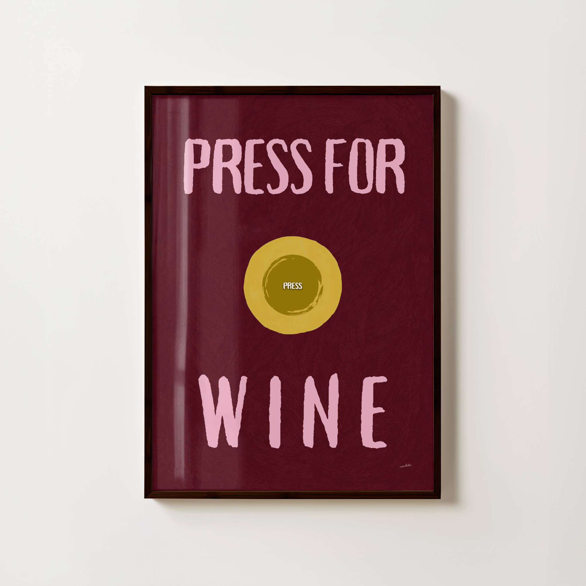 PRESS FOR WINE PRINT