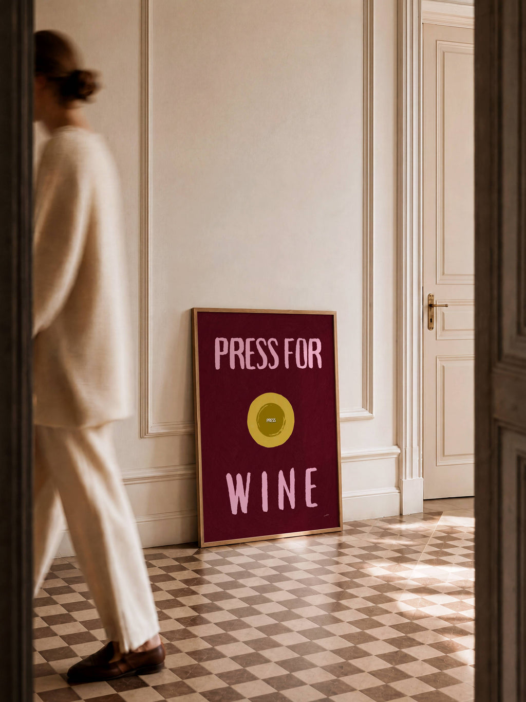 PRESS FOR WINE PRINT