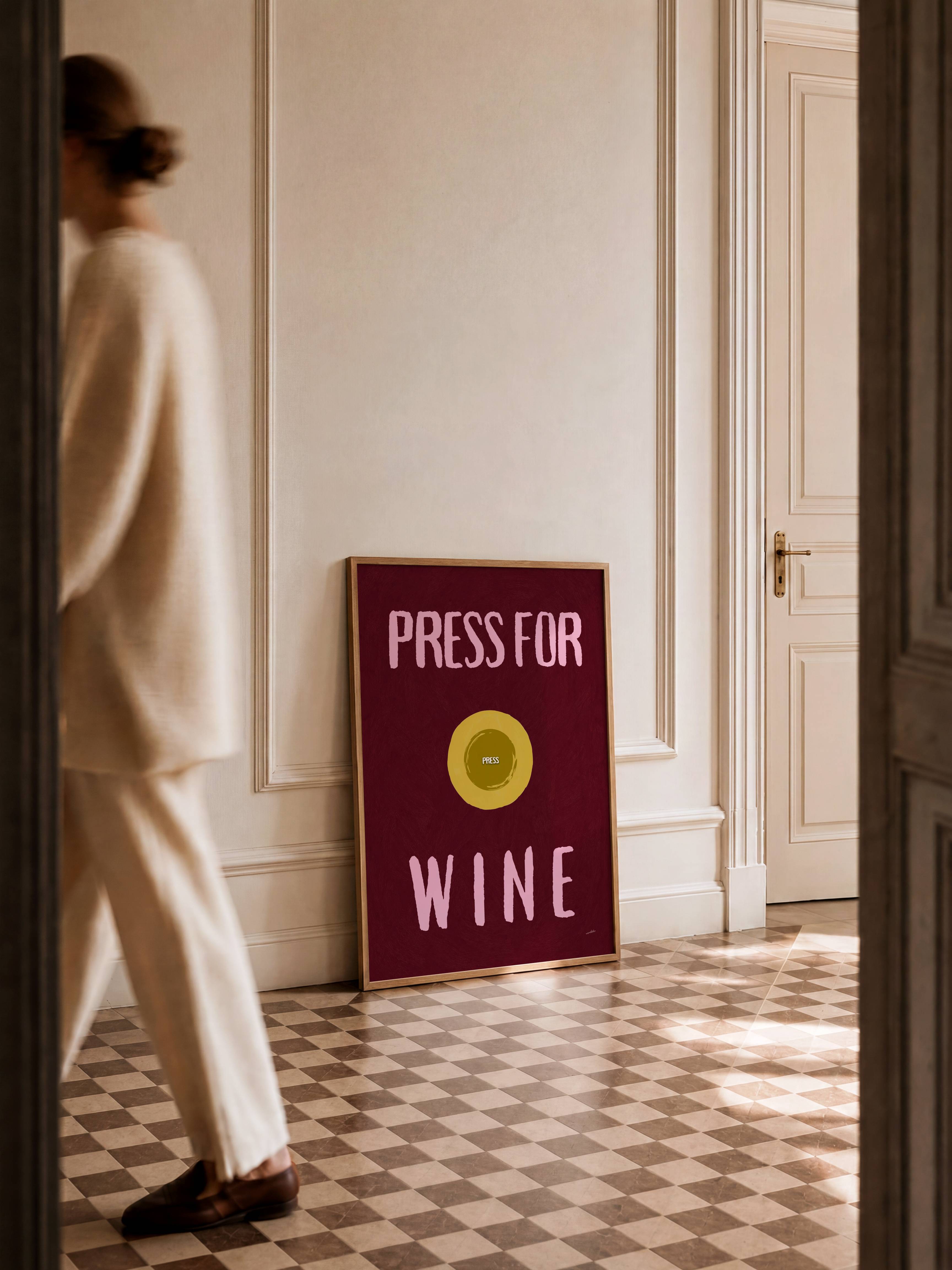PRESS FOR WINE PRINT