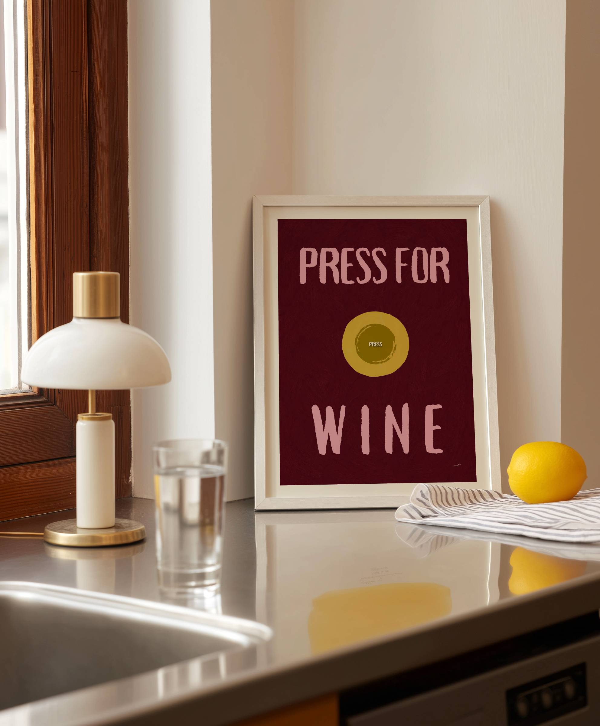 PRESS FOR WINE PRINT