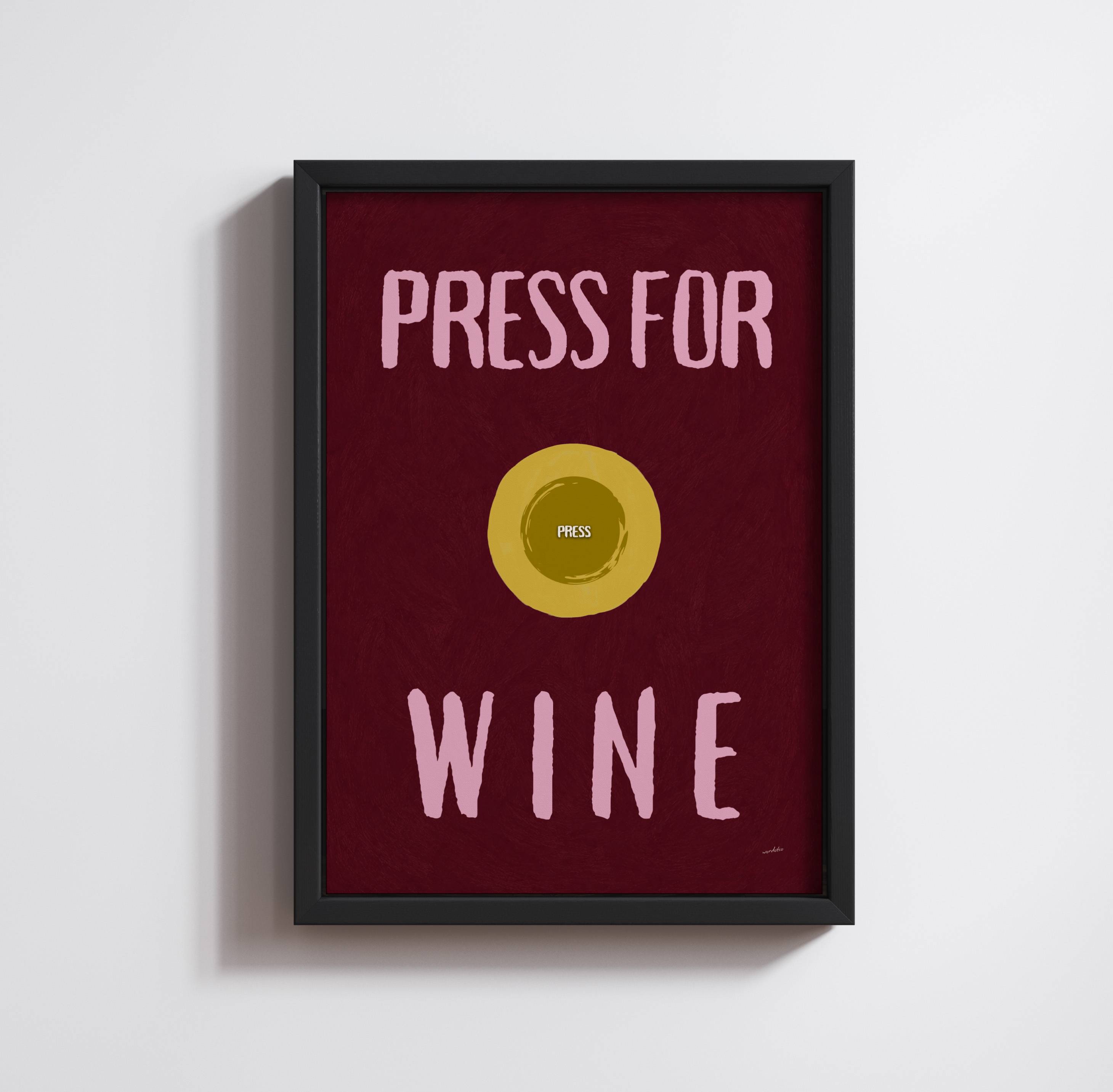 PRESS FOR WINE PRINT