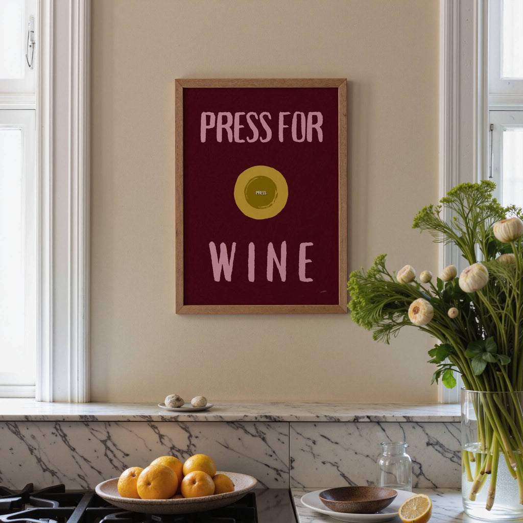 PRESS FOR WINE PRINT