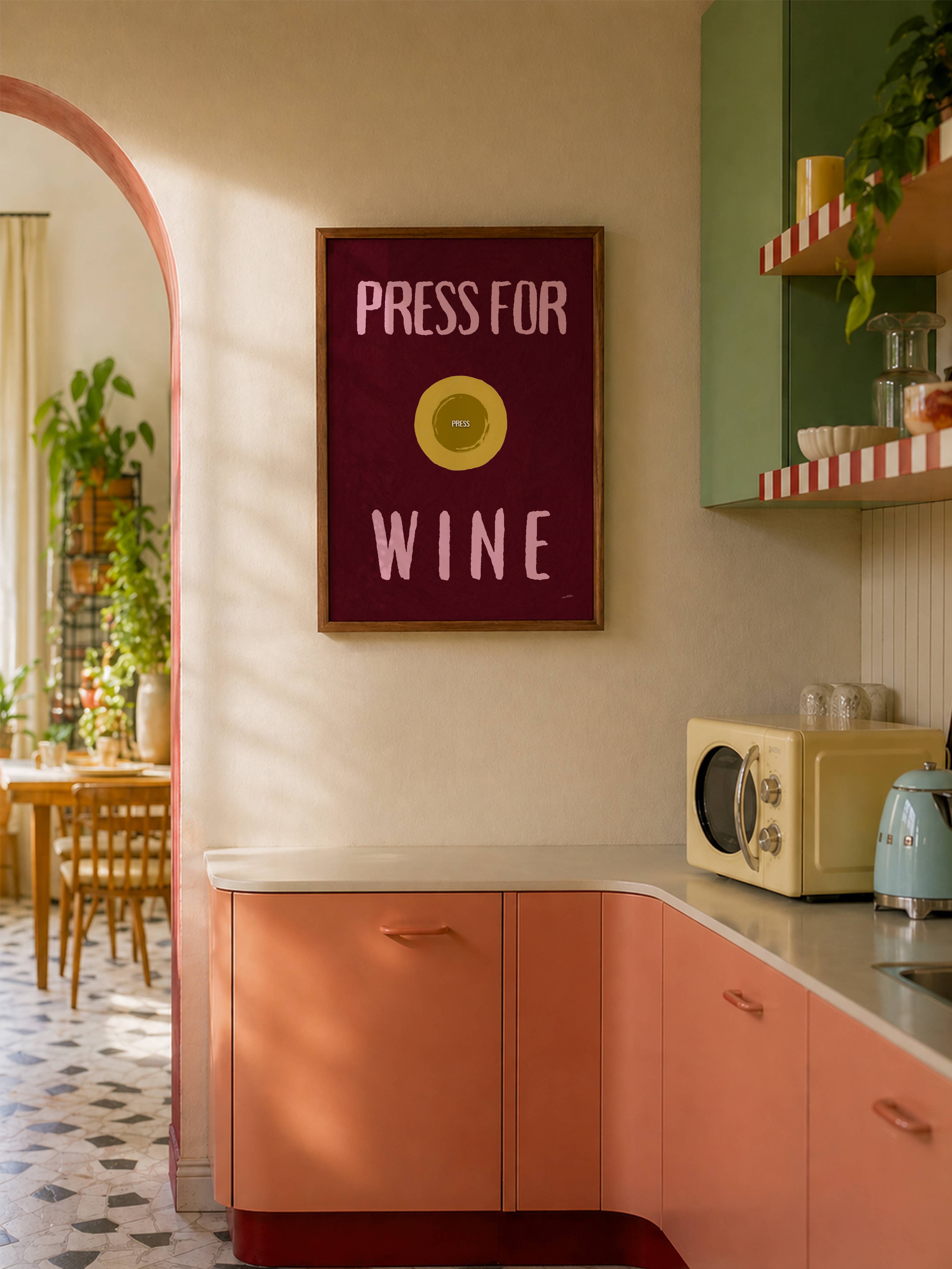 PRESS FOR WINE PRINT