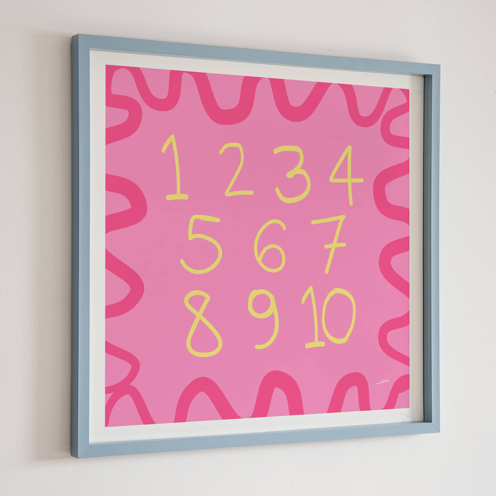 ENGLISH NUMBER CHART PRINT