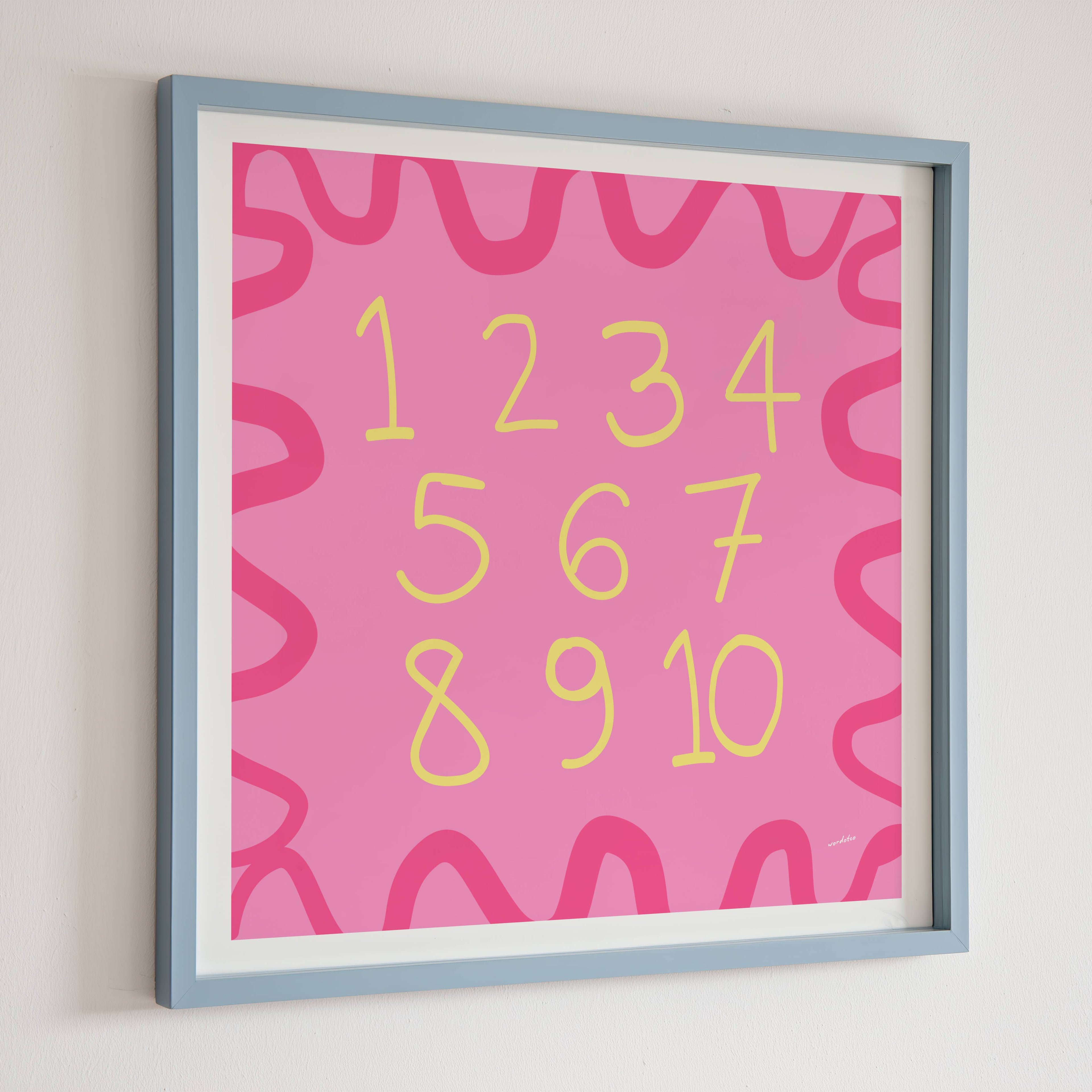 ENGLISH NUMBER CHART PRINT