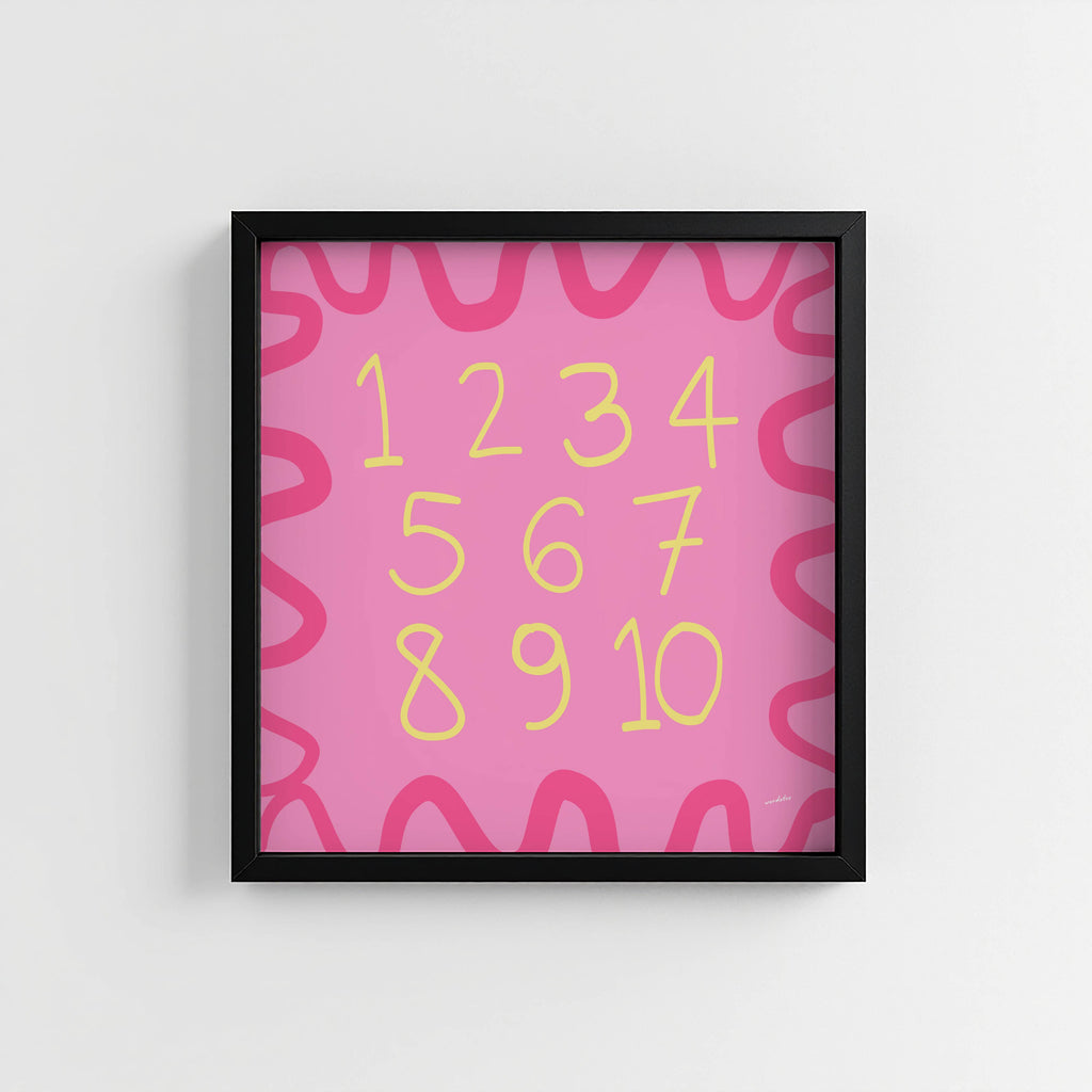 ENGLISH NUMBER CHART PRINT