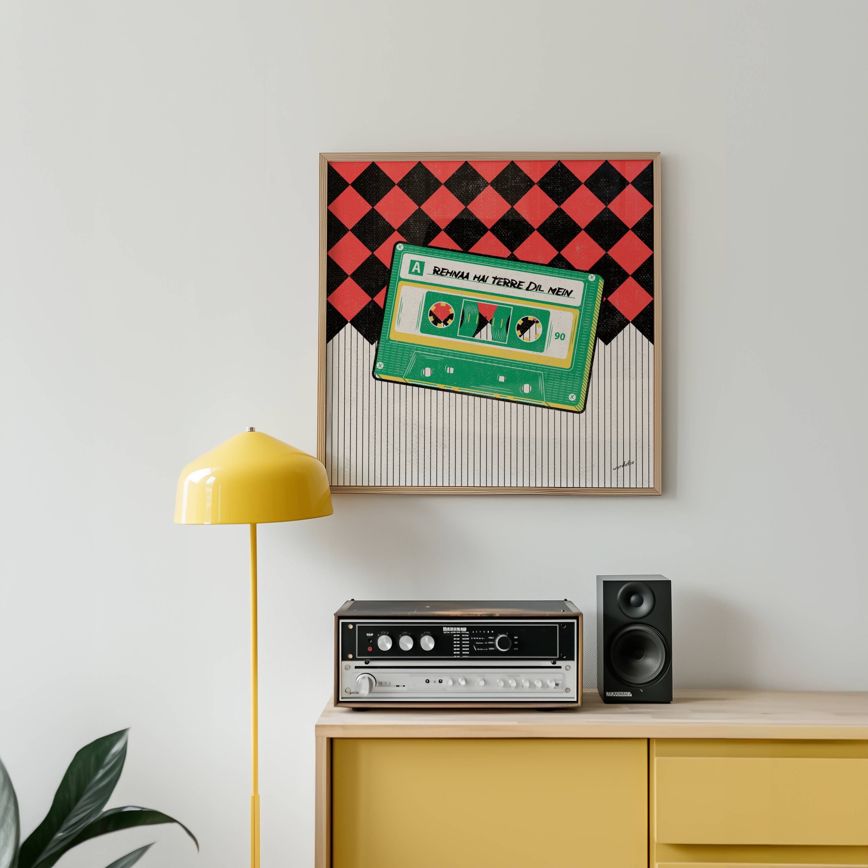 REHNAA HAI TERRE DIL MEIN CASSETTE PRINT